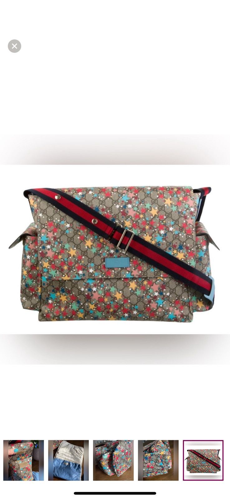 Gucci GUCCI GG Supreme Star Diaper Bag Size ONE SIZE - 9 Thumbnail