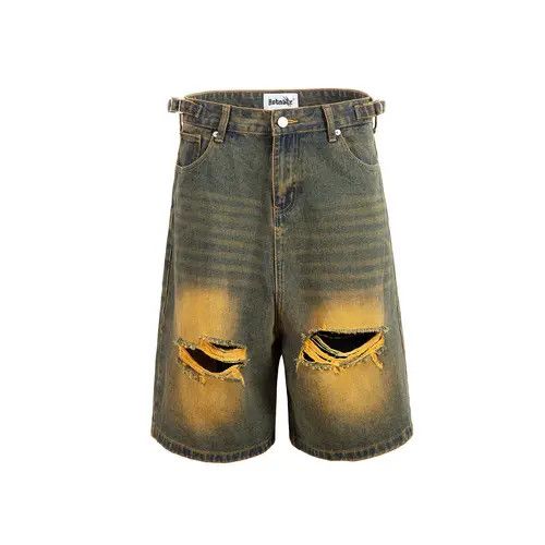 VIBE Ripped Hole Washed Yellow Mud Size US 36 / EU 52 - 4 Thumbnail