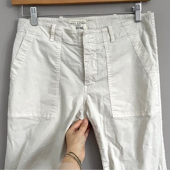 Nili Lotan Nili Lotan Cropped Military Pants in Eggshell - 6 🇺🇸 Size 28" / US 6 / IT 42 - 3 Thumbnail