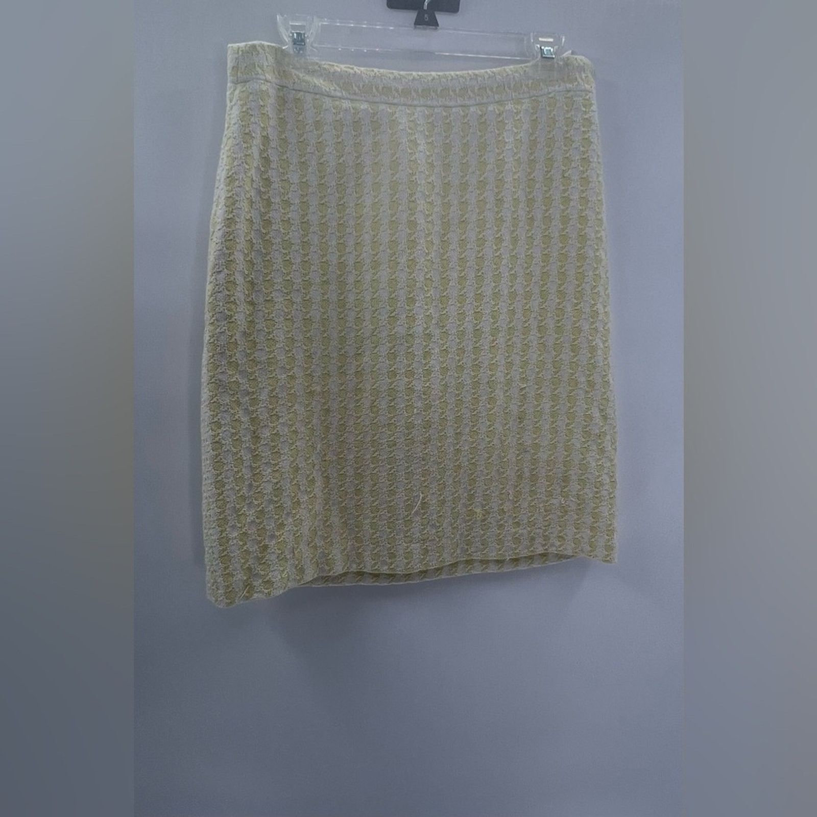 Banana Republic Banana Republic Yellow and White Pencil Skirt - Size 6 Size 28" / US 6 / IT 42 - 3 Thumbnail