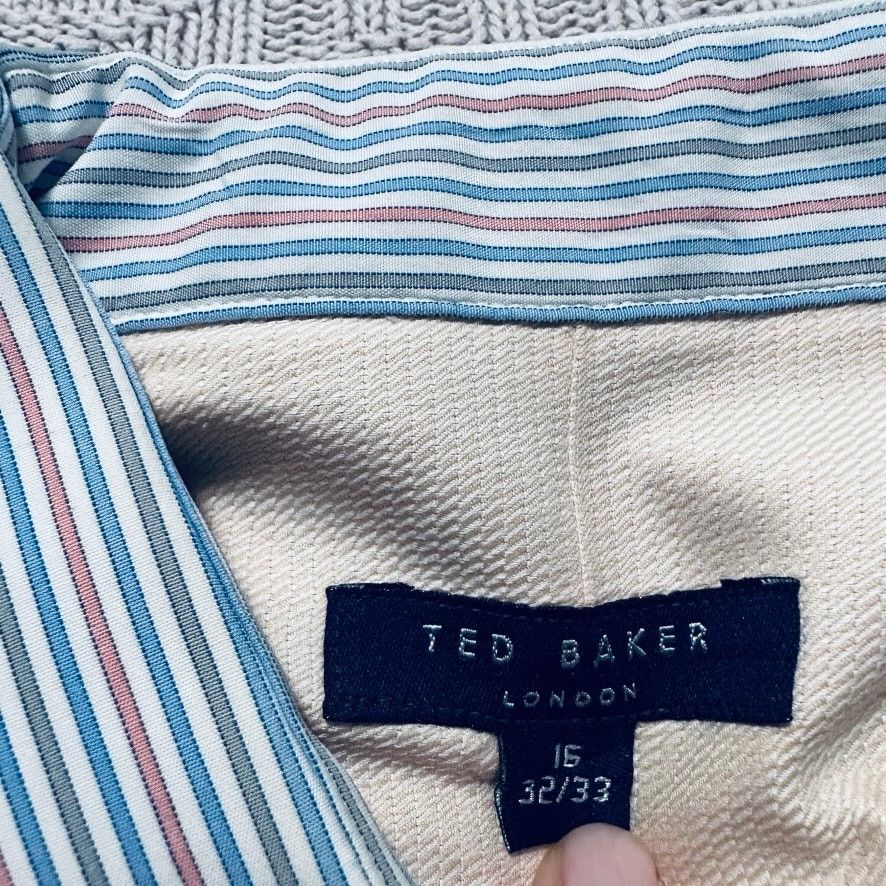 Ted Baker Ted Baker spring colored striped button down Size US L / EU 52-54 / 3 - 5 Thumbnail