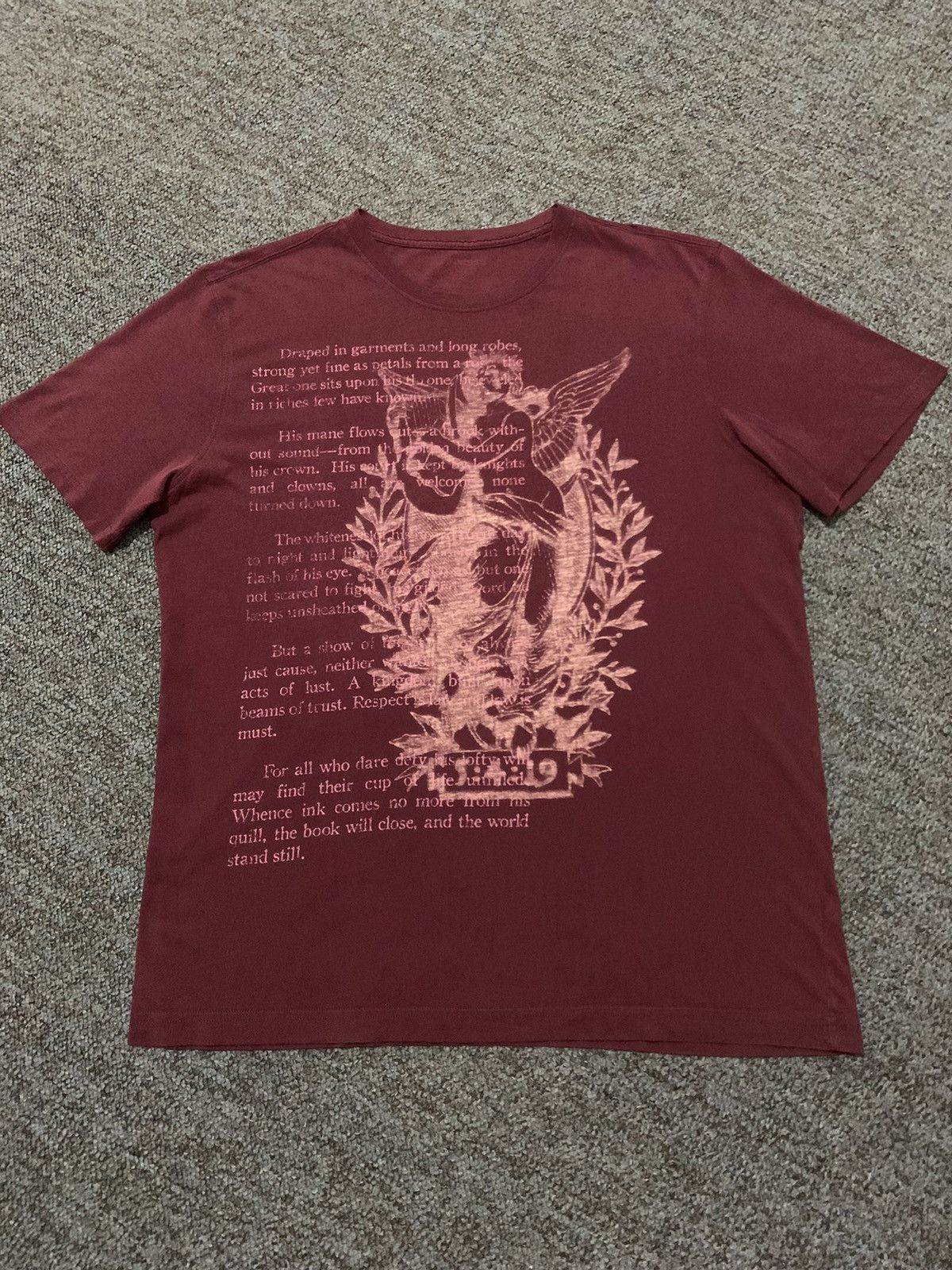 image of Archival Clothing x Le Grande Bleu L G B Factory Dragon Ifsixwasnine Style Shirt in Dark Red (Size 