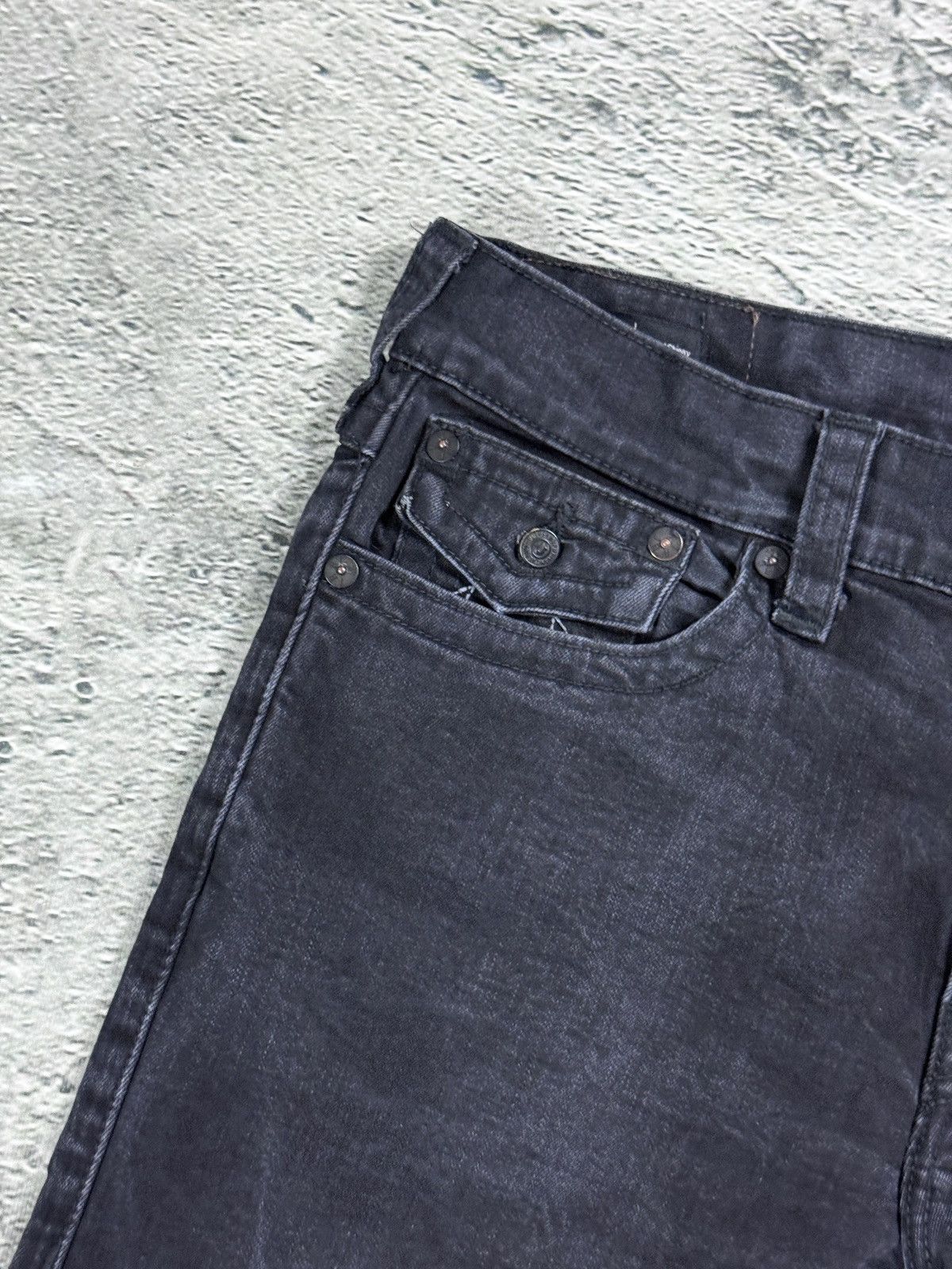 True Religion True Religion black jeans white horseshoe logo Y2K Rocco Size US 34 / EU 50 - 8 Thumbnail
