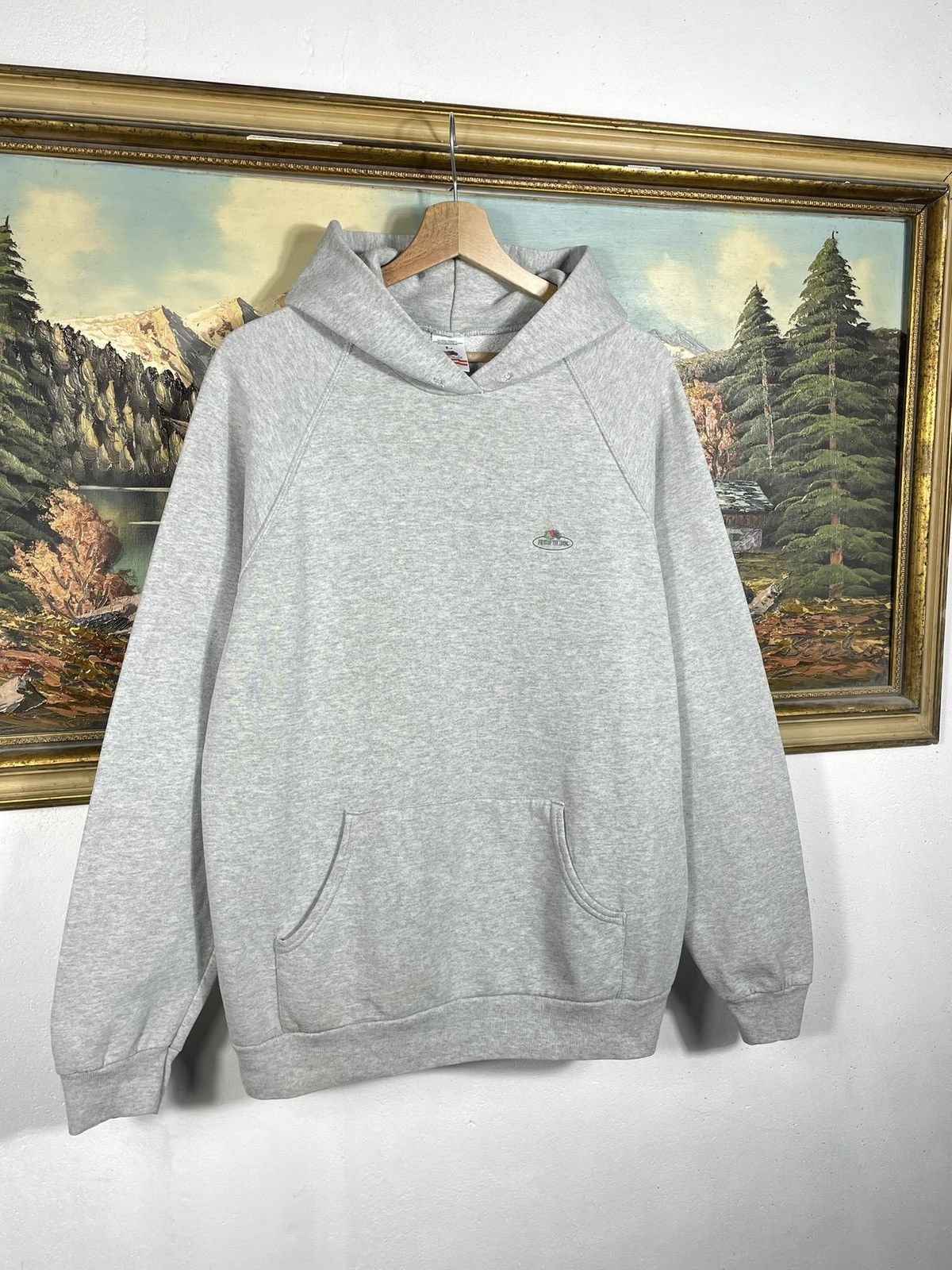Fruit Of The Loom × Vintage vintage y2k blank oversize baggy hoodie sweatshirt basic y2k Size US L / EU 52-54 / 3 - 3 Thumbnail