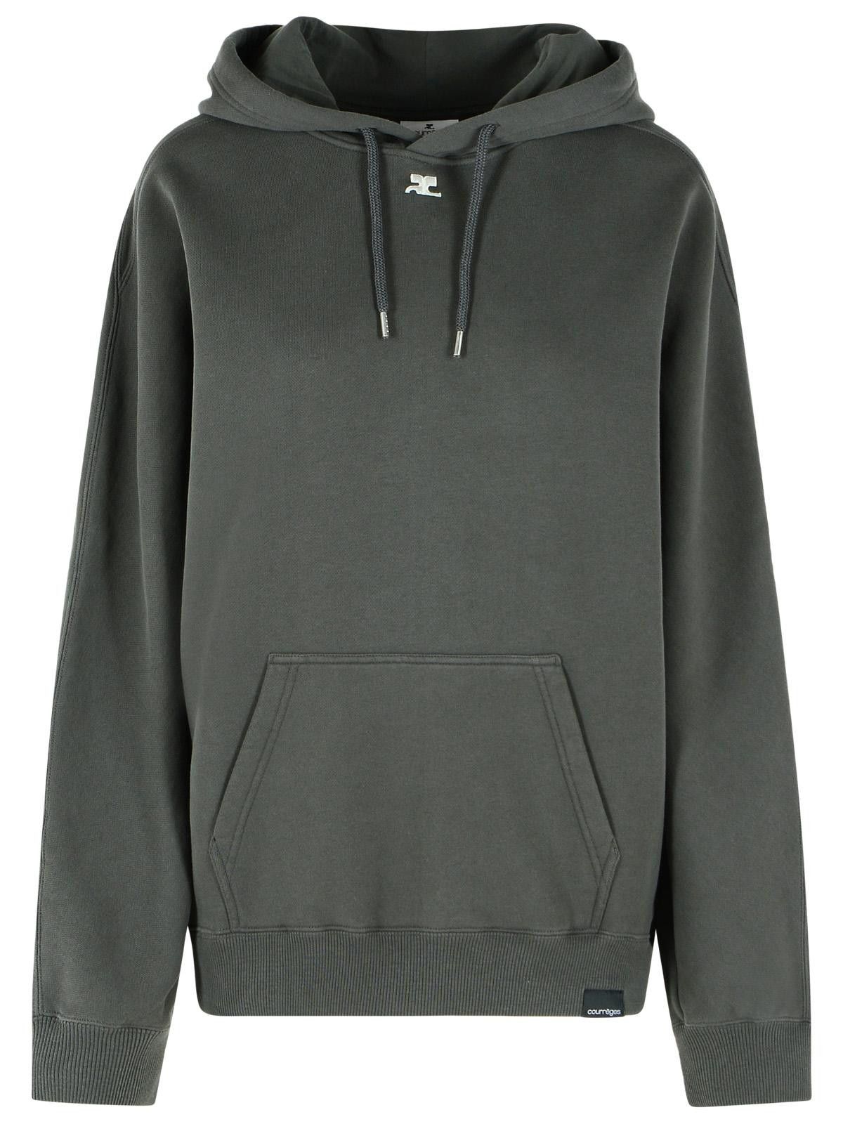 Courreges COURREGES Gray Cotton Sweatshirt Size XS / US 0-2 / IT 36-38 - 1 Thumbnail