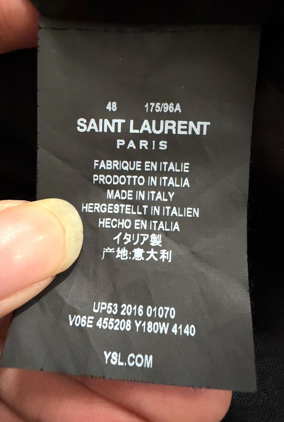 Saint Laurent Paris Saint Laurent SLP 2016FW Leather Sleeve Teddy Wool Jacket Size US M / EU 48-50 / 2 - 4 Thumbnail