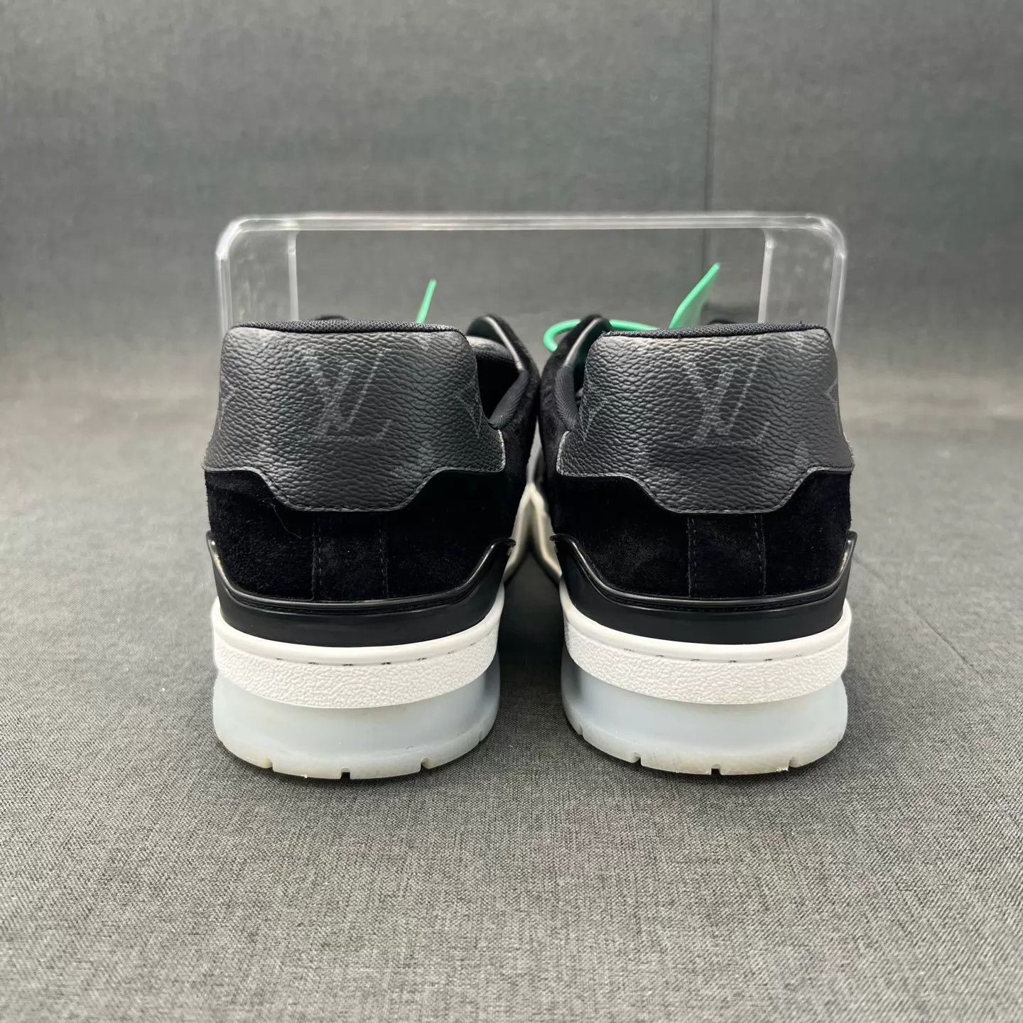 Louis Vuitton LV Trainer Black Monogram Denim US10/EUR44 Size US 11 / EU 44 - 4 Thumbnail