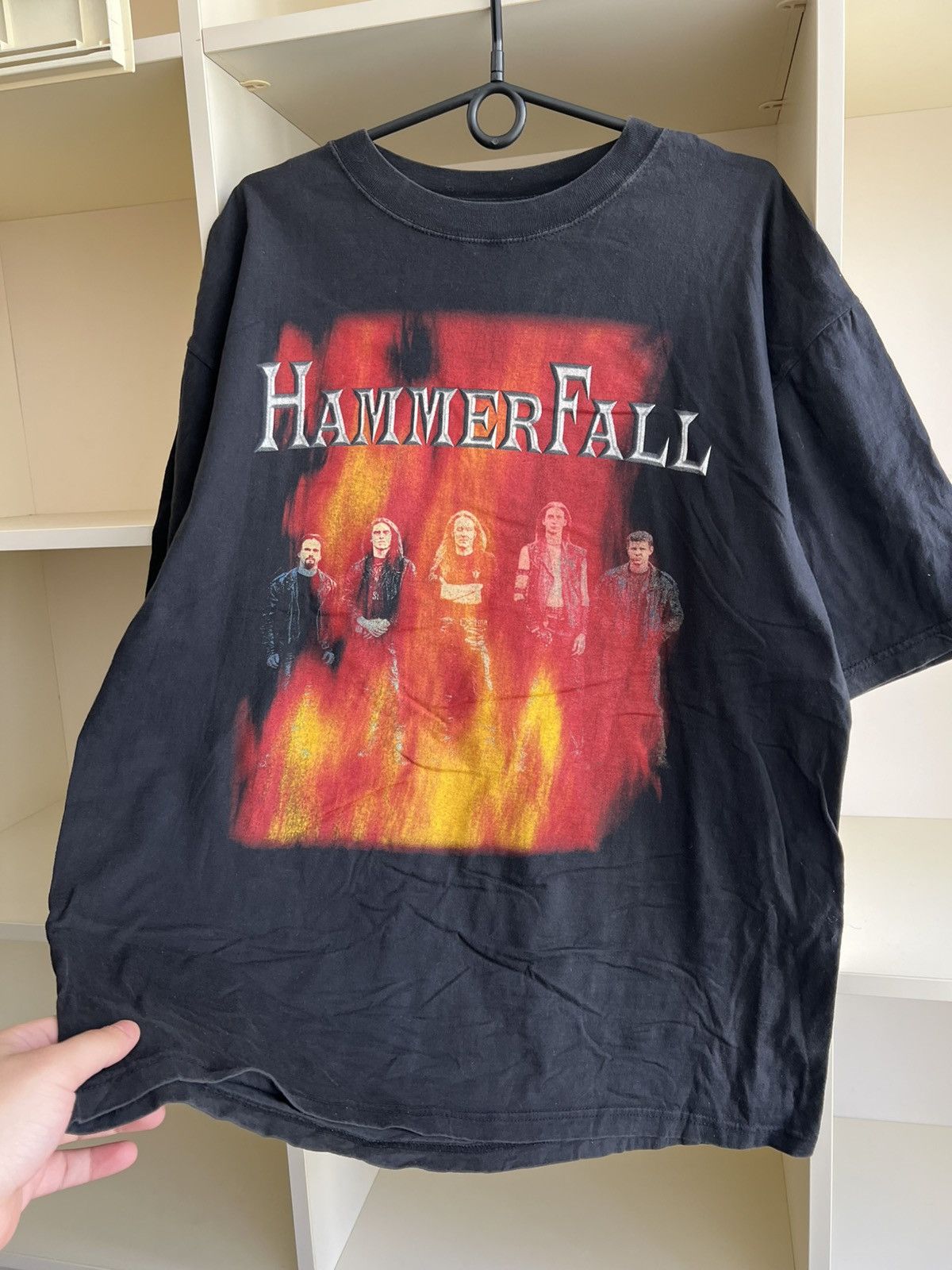 Band Tees Vintage Hammer Fall Band Tee Rock 90s T-Shirt Size US XL / EU 56 / 4 - 8 Thumbnail