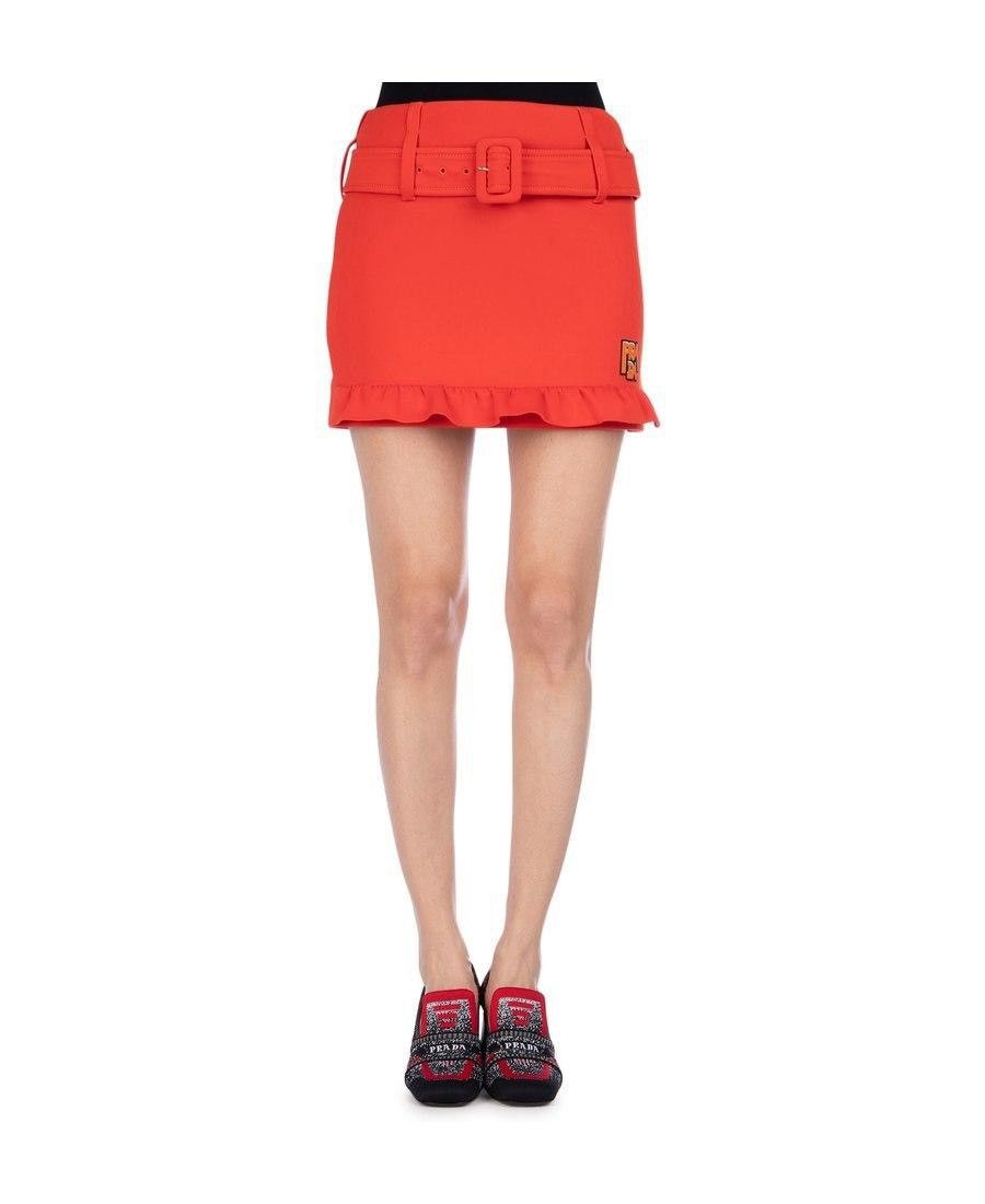 Prada Prada girdle skirt in Orange Size 28" / US 6 / IT 42 - 9 Thumbnail