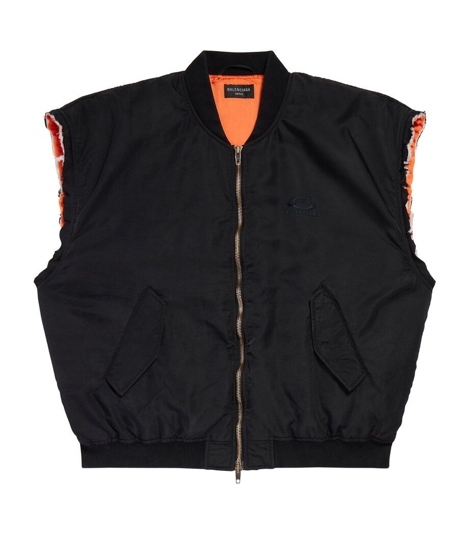 Balenciaga Sleeveless Bomber Jacket Size US XS / EU 42 / 0 - 1 Thumbnail