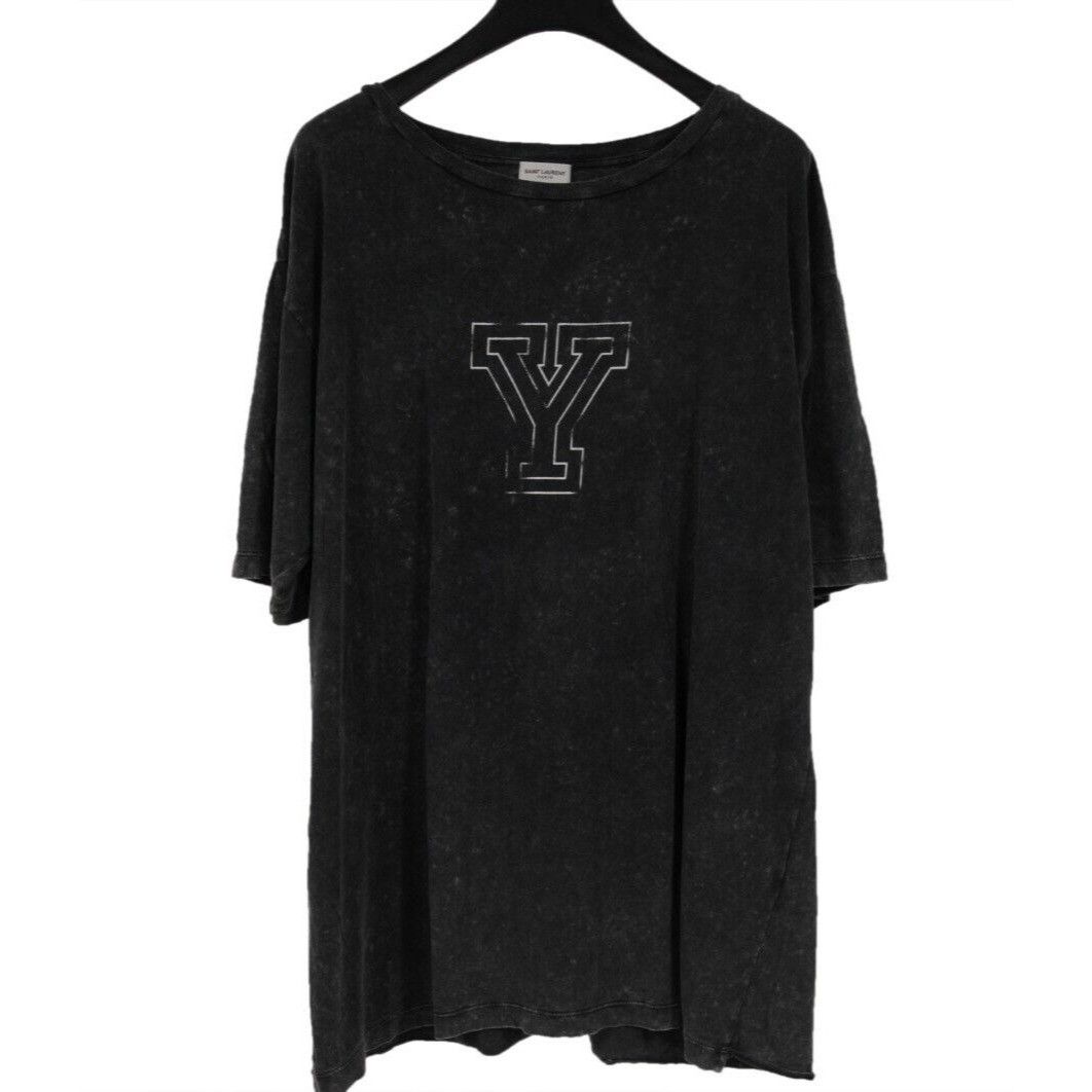 Y University Logo T Shirt Gray
