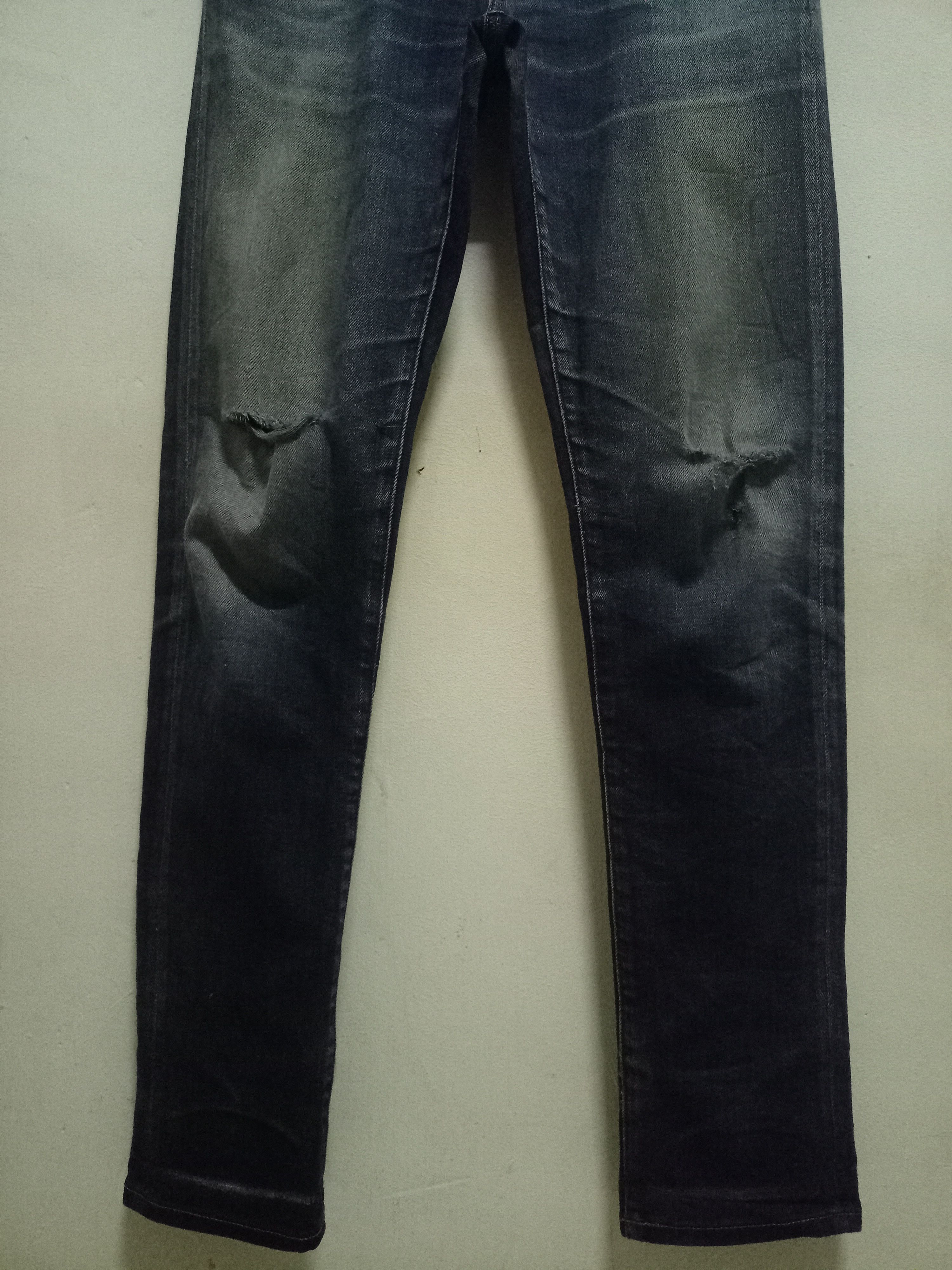 Japanese Brand × Uniqlo Vintage Japanese Uniqlo Indigo Distressed Style Jeans 32x33 Size US 32 / EU 48 - 5 Thumbnail