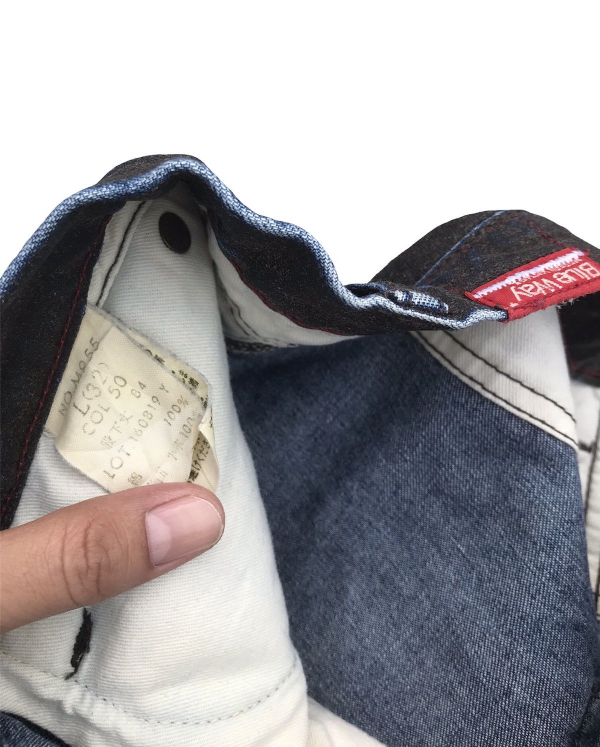 Japanese Brand Vintage Dyed Blue Way Denim Size US 32 / EU 48 - 9 Thumbnail