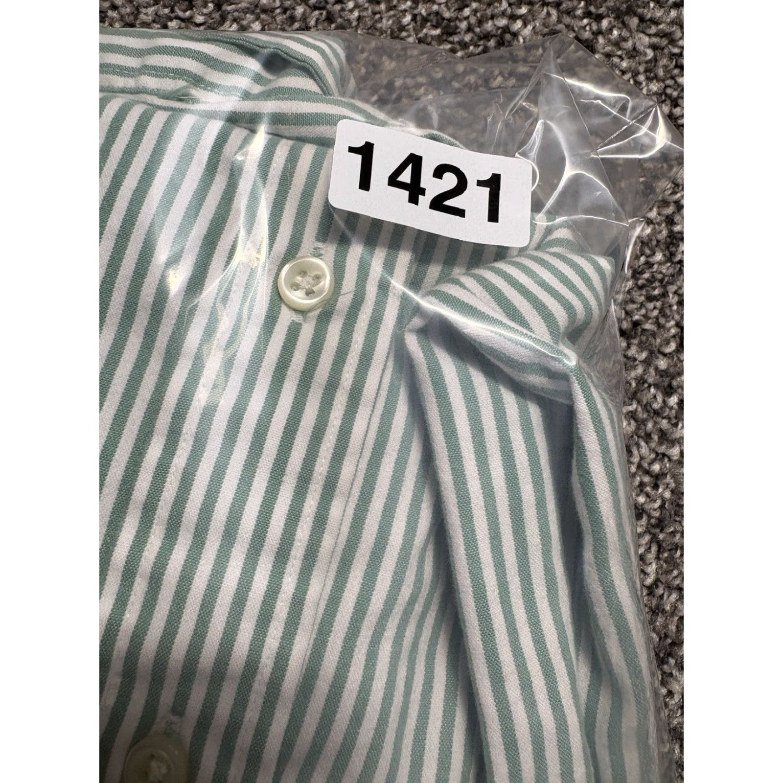 Ralph Lauren VTG Polo Ralph Lauren BIG Shirt Mens Large Green Stripe Button-Down Baggy Shirt Size US L / EU 52-54 / 3 - 7 Thumbnail