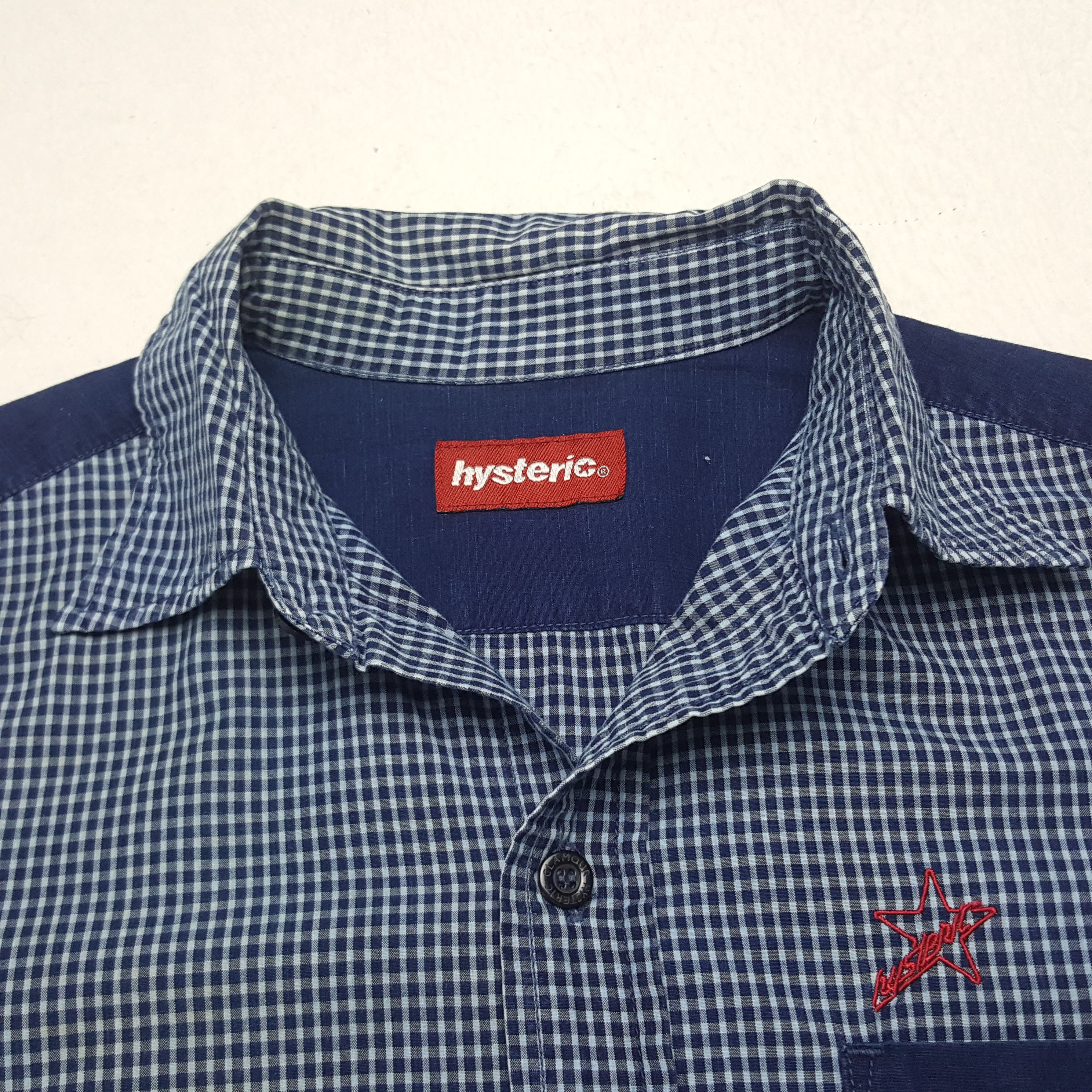 Hysteric Glamour × Japanese Brand × Vintage Vintage Hysteric Shirt Custom Art Logo Button Up Shirt Size US XS / EU 42 / 0 - 5 Thumbnail