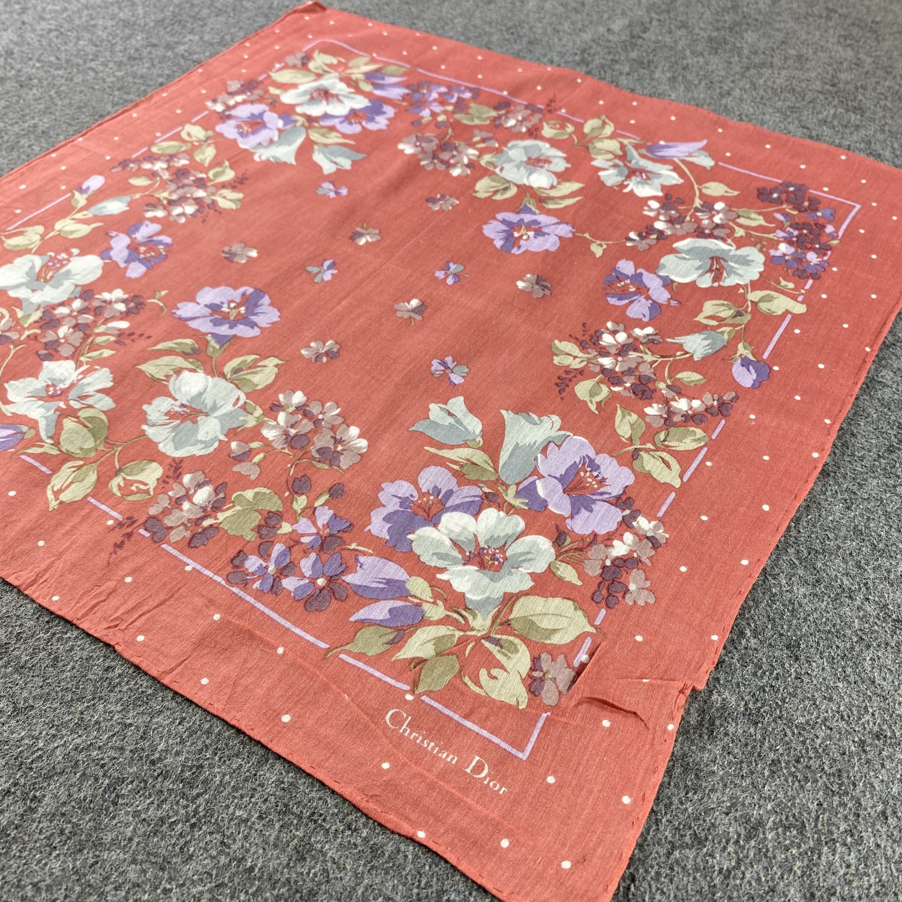Vintage Christian Dior Handkerchief/Neckerchief/Bandana HC783 Size ONE SIZE - 2 Thumbnail