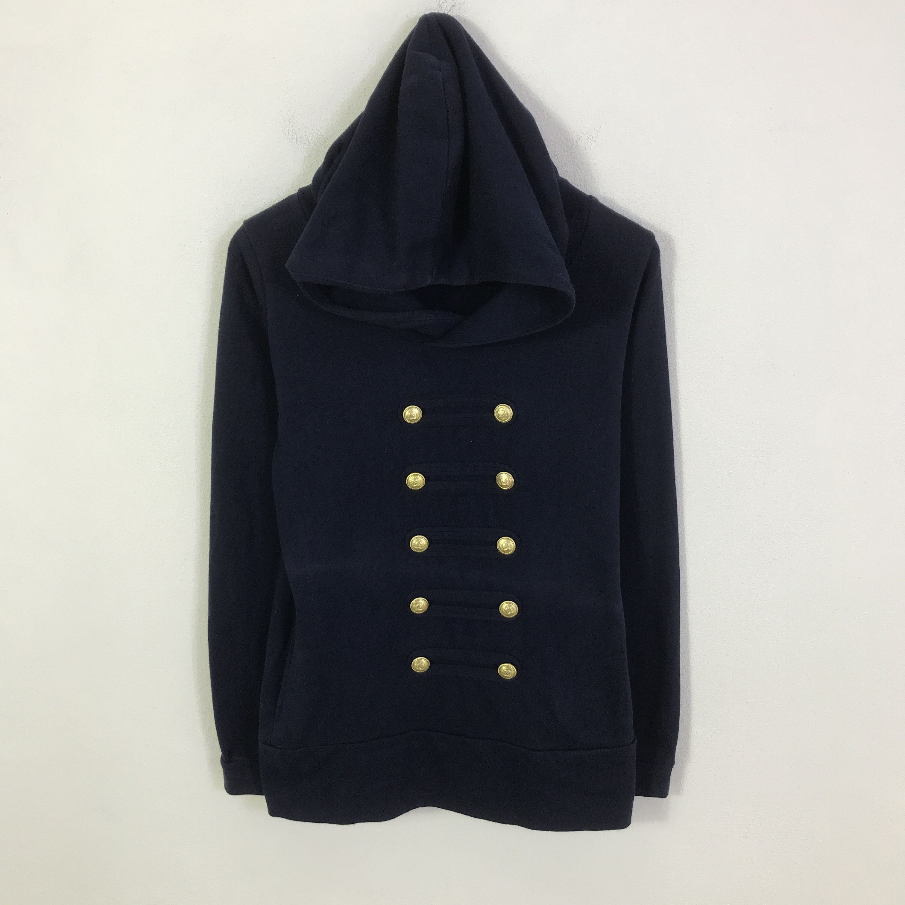 Japanese Brand healher Navy hoodie Sweatshirt K112B15 Size US S / EU 44-46 / 1 - 1 Thumbnail
