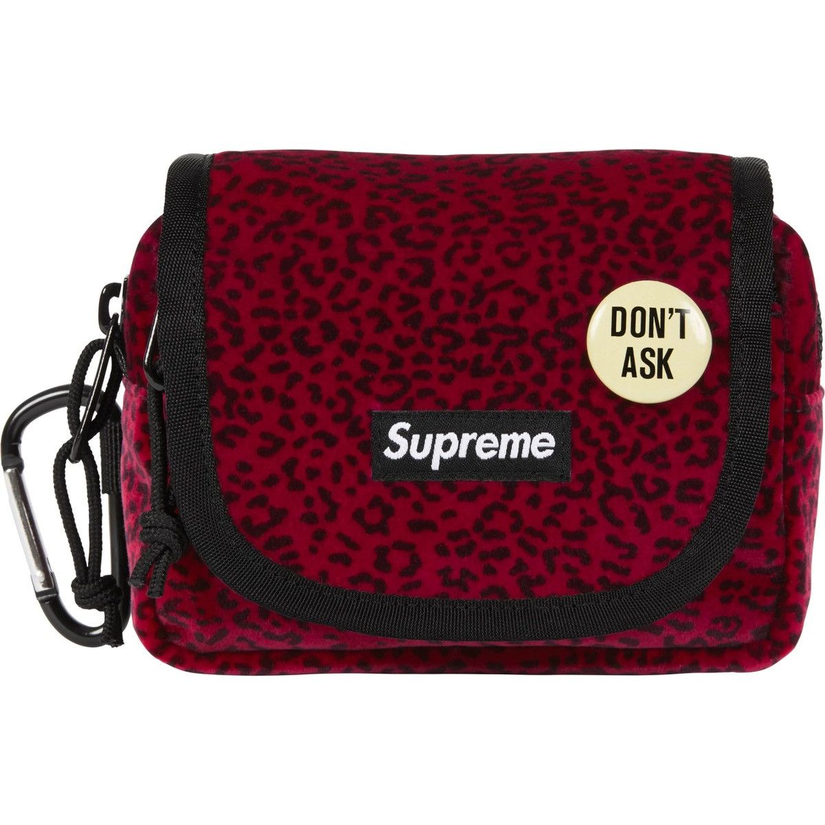 Supreme Supreme Velvet Mini Pouch Red Leopard FW25 Woven Box Logo Size ONE SIZE - 1 Thumbnail