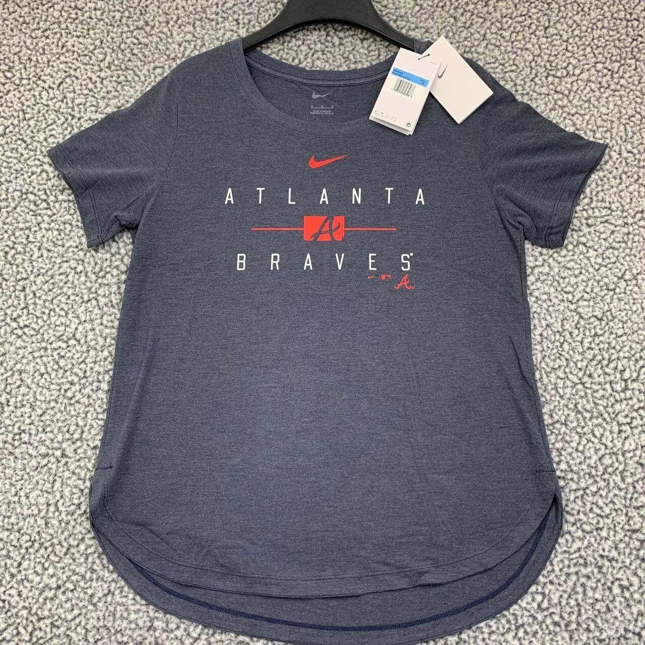 Nike Atlanta Braves Shirt Women Nike Short Sleeve Crew Neck New M Size M / US 6-8 / IT 42-44 - 1 Thumbnail