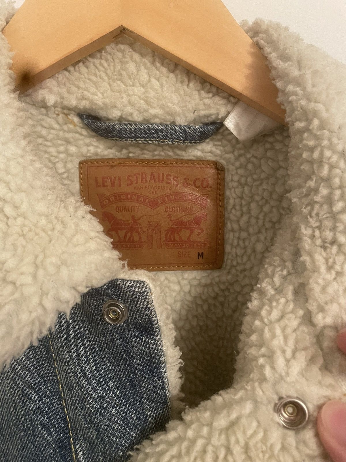 Levi's × Levi's Vintage Clothing Levi Sherpa Denim Jacket size Medium Size US M / EU 48-50 / 2 - 2 Thumbnail