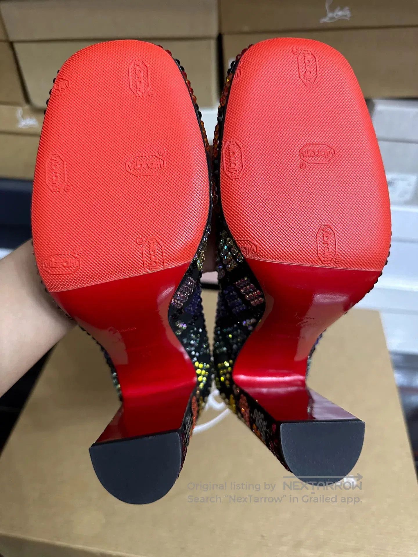 Christian Louboutin Christian Louboutin Crystal Embellished Heels. Size US 5 / IT 35 - 8 Thumbnail