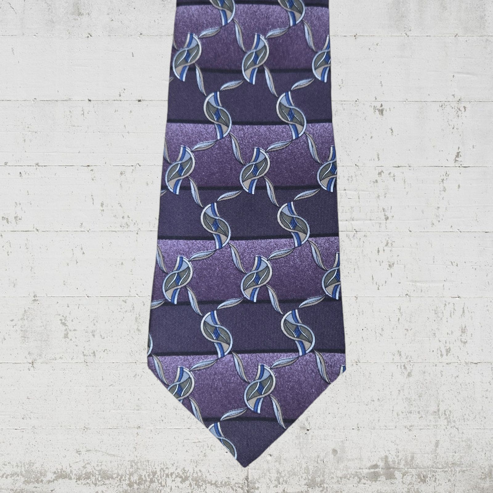 Henry Grethel Vintage Purple USA Made Silk Tie Size ONE SIZE - 6 Thumbnail