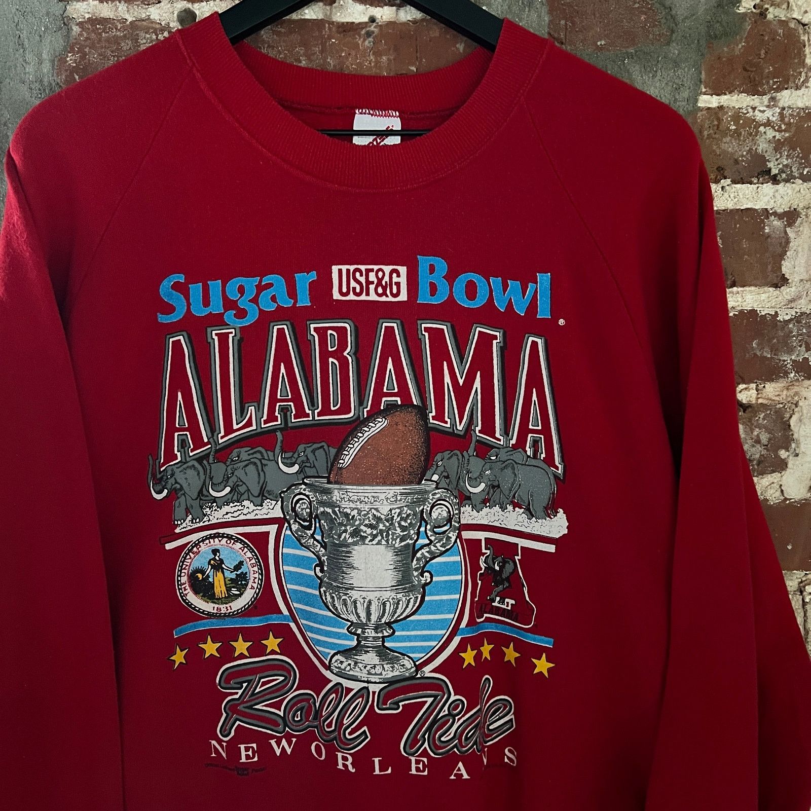 Jerzees VTG 90s Alabama Sugar Bowl Crewneck Sweatshirt XXL 23x30 Size US XXL / EU 58 / 5 - 1 Thumbnail
