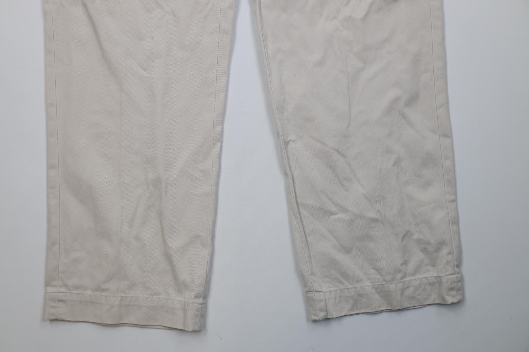 Polo Ralph Lauren Vintage 90s Ralph Lauren Wide Leg Chino Pants Stone Cotton Size US 38 / EU 54 - 4 Thumbnail