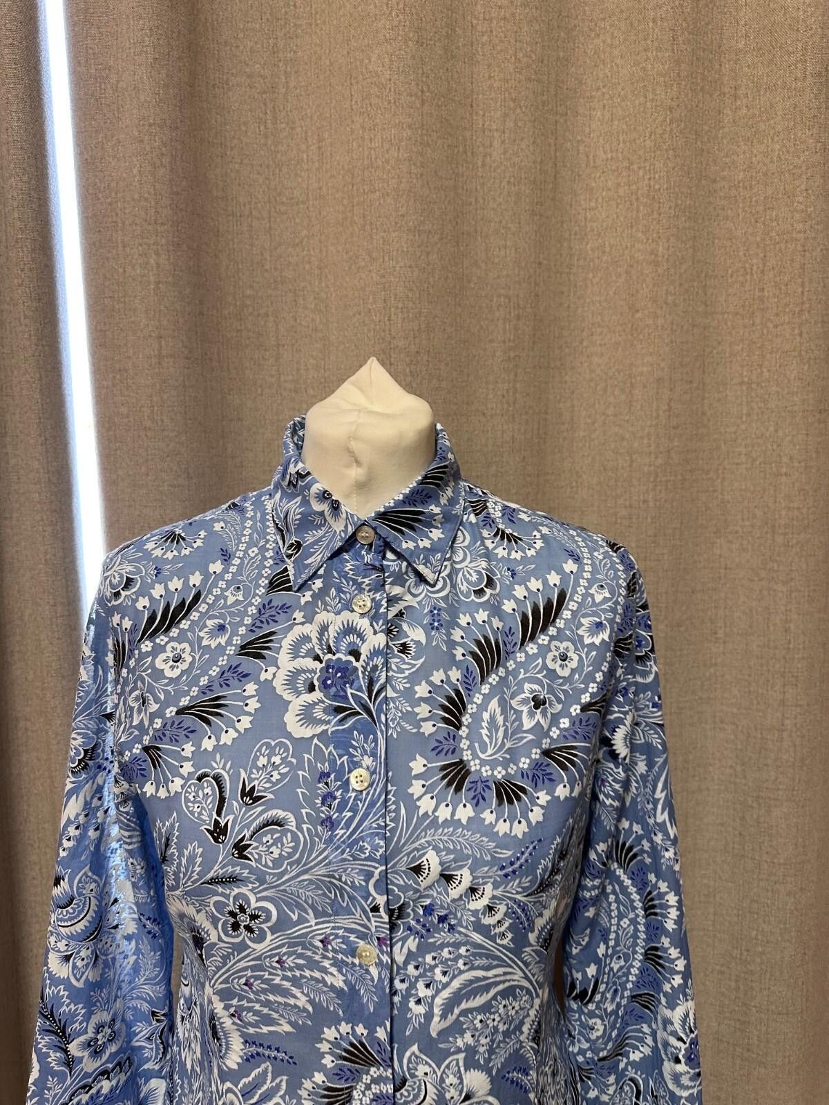 Etro Etro Silk-Blend Bandana Shirt Womens Sz 42 Size M / US 6-8 / IT 42-44 - 2 Thumbnail