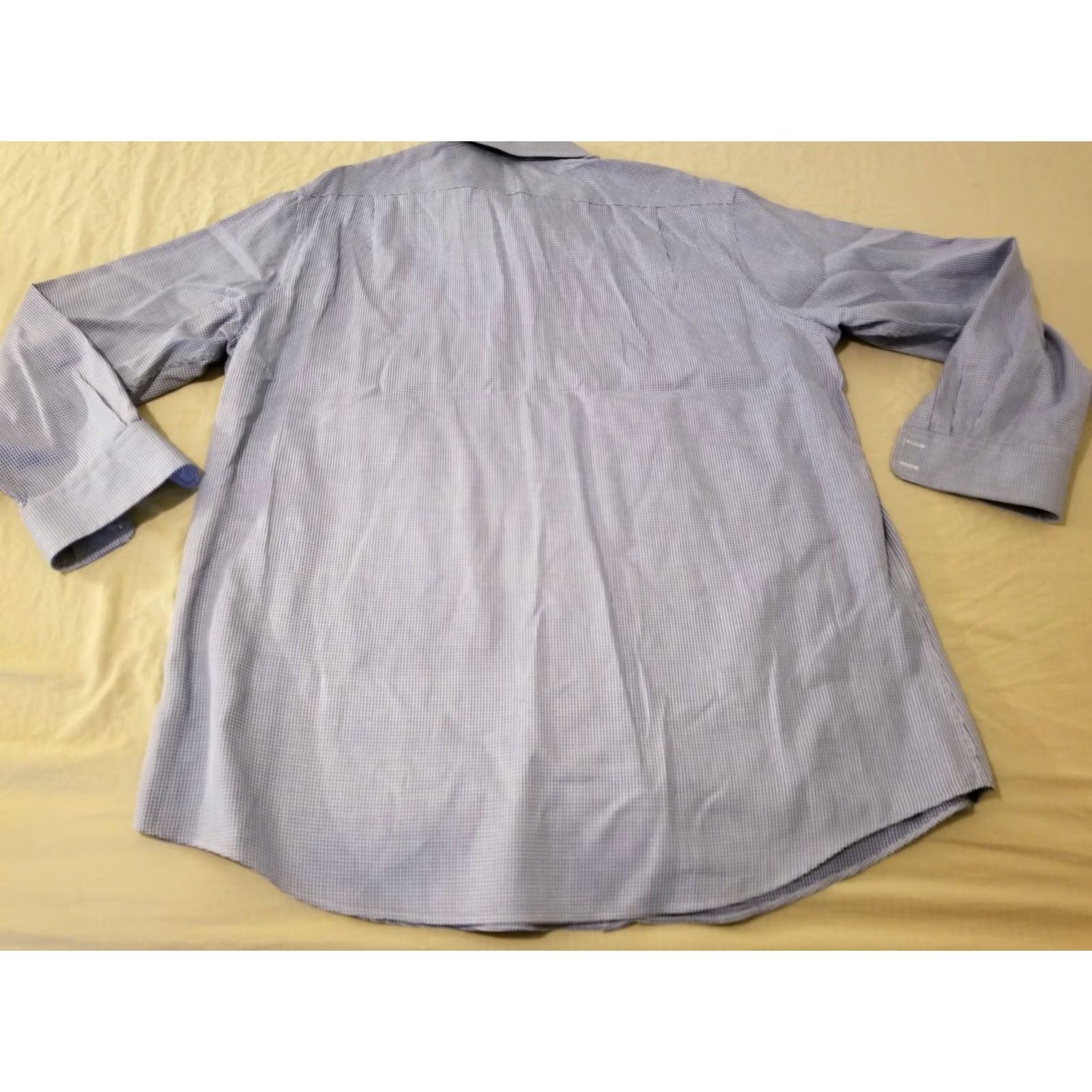 Charles Tyrwhitt VINTAGE Charles Tyrwhitt Dress Shirt Blue Stripe 18 35 Cotton Button Long Sleeve Mens Shirt Size 48R - 4 Thumbnail