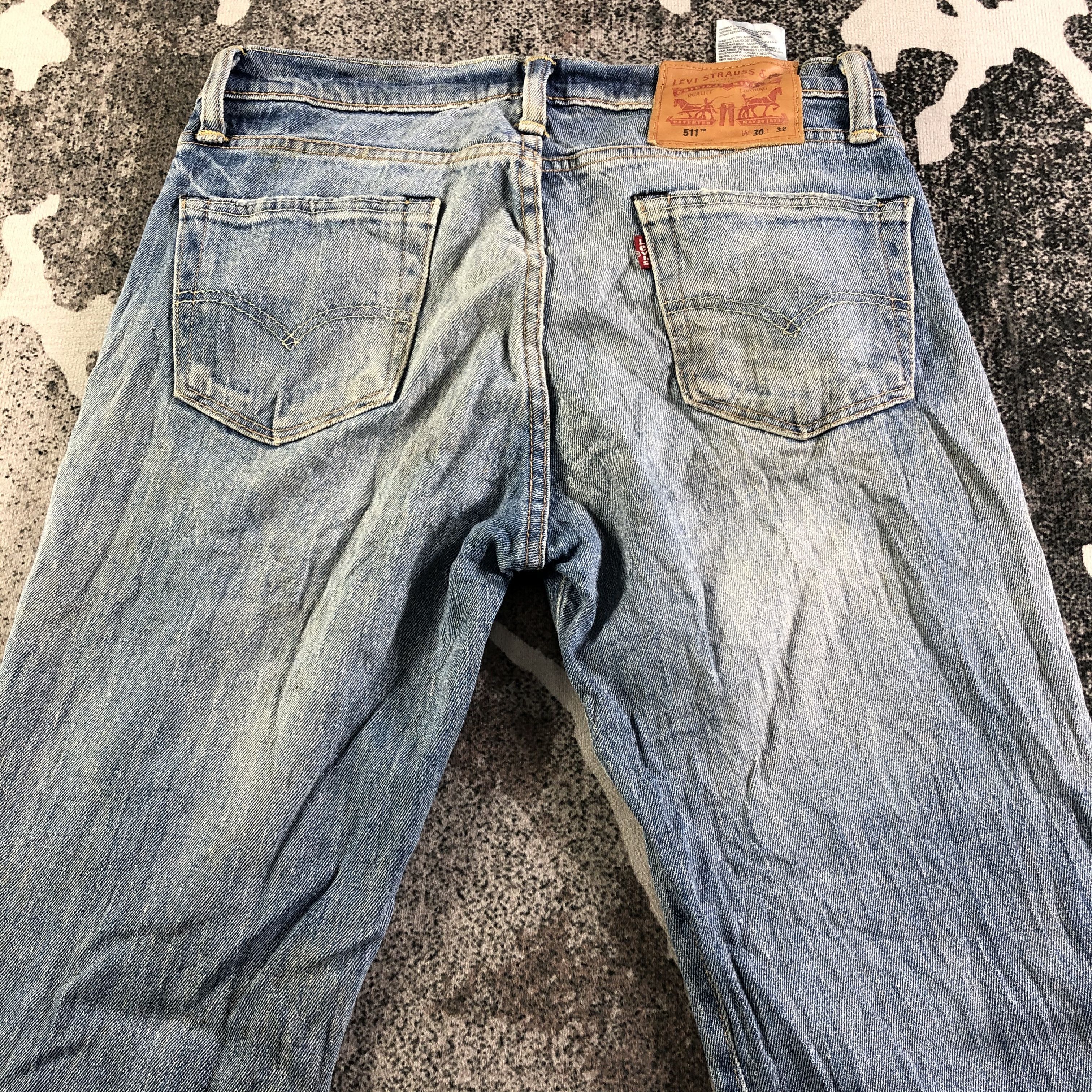 Levi's Levis 511 Jeans Distressed Denim KJ3078 Size US 30 / EU 46 - 4 Thumbnail