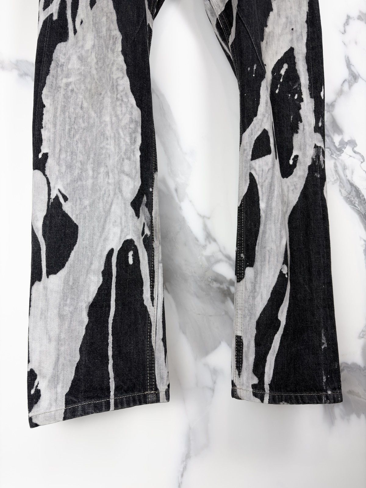 Rick Owens FW16 Rick Owens DRKSHDW Bleach Vomit Detroit Denim Jeans Size US 32 / EU 48 - 6 Thumbnail