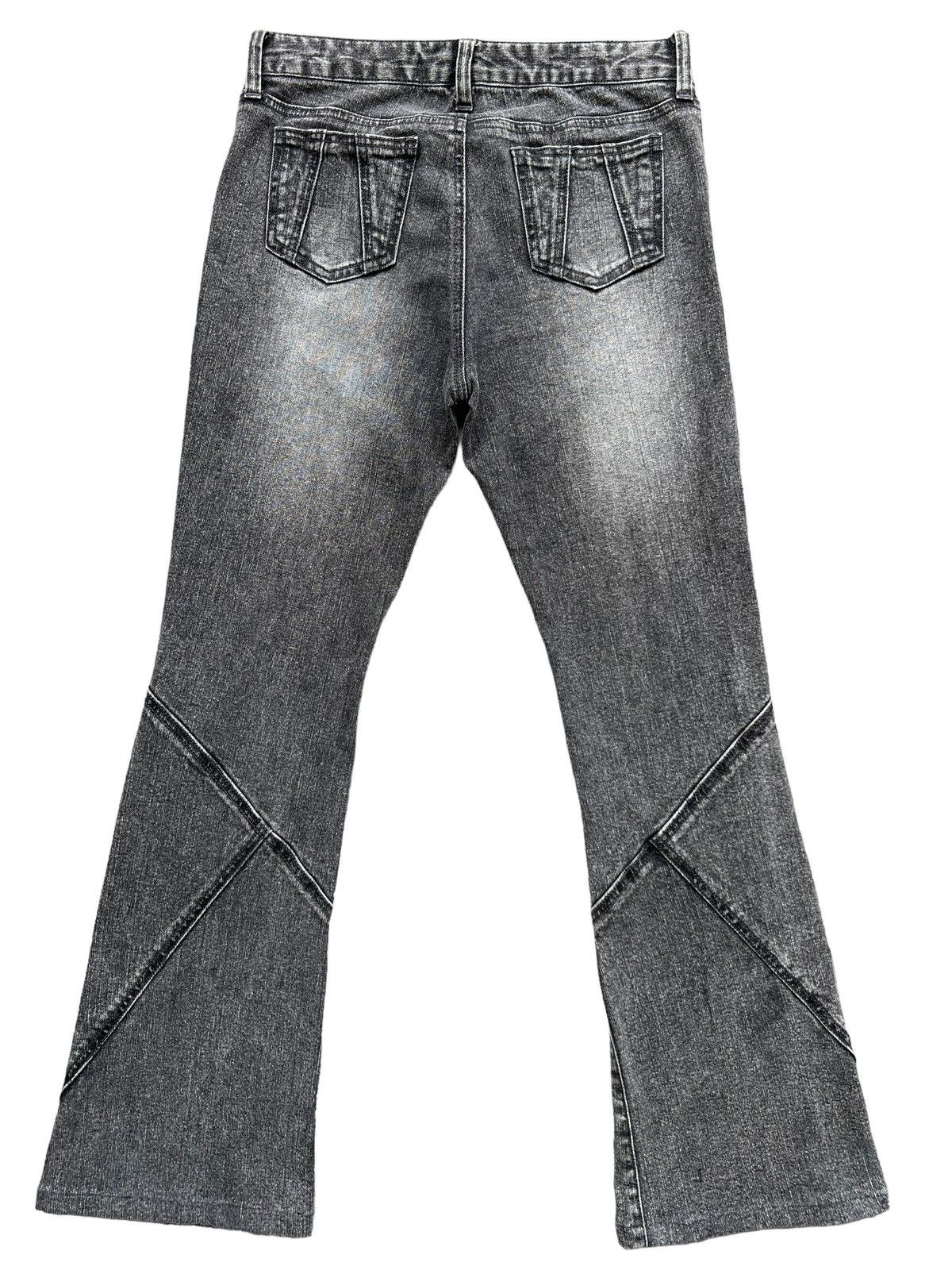 Japanese Brand Flare💥 Daily Topic Patchwork Black Bootcut Pants Jeans 29x29 Size 29" - 2 Thumbnail