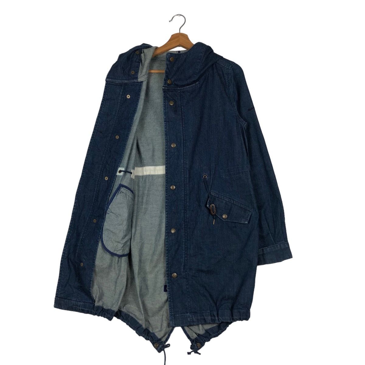 Japanese Brand 🔥Fish Tail Denim Parka Jacket X-Girl Japan Bondage Biker Size US M / EU 48-50 / 2 - 12 Thumbnail