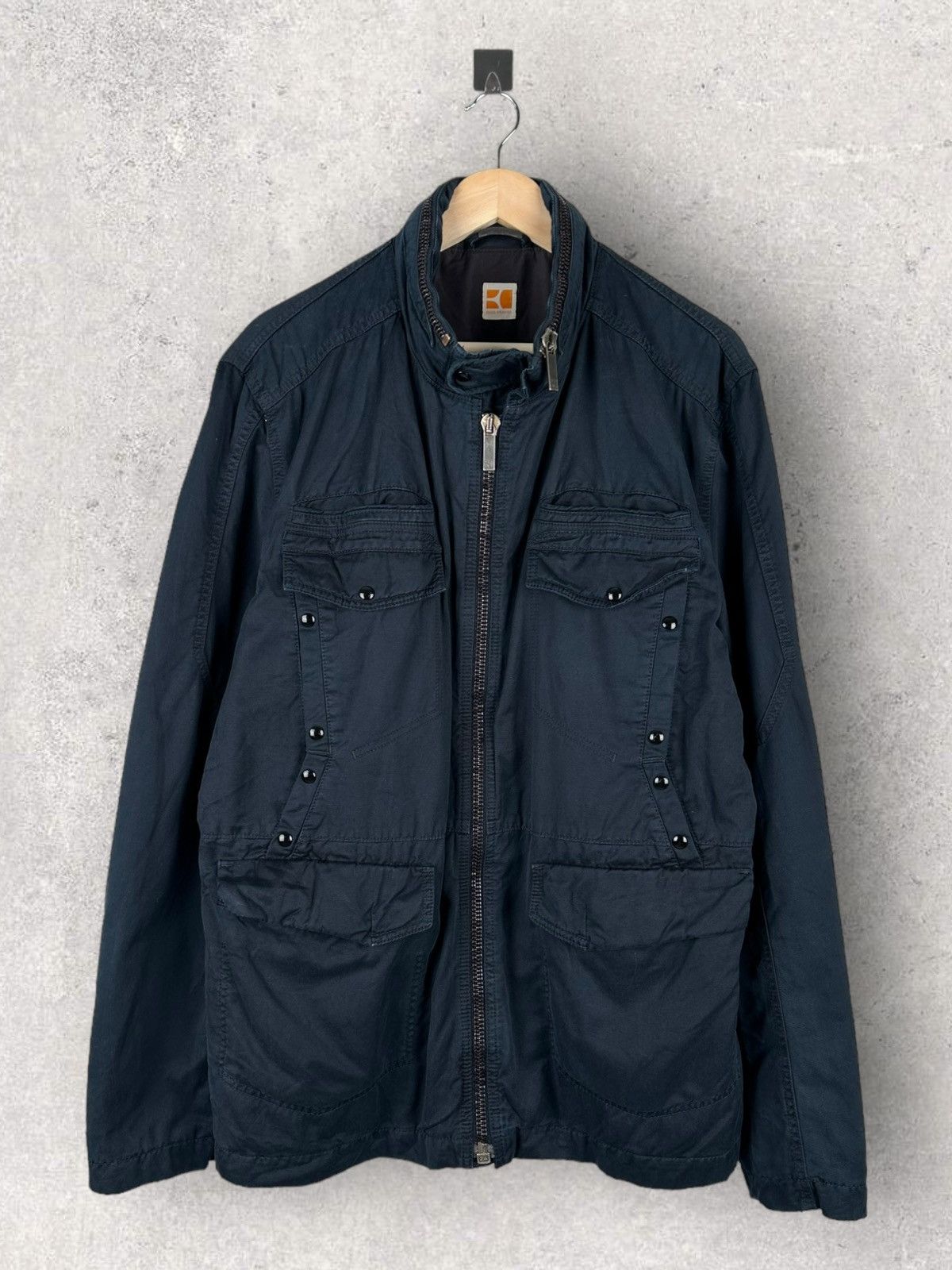 image of Hugo Boss Military M-65 Field Jacket in Navy, Men's (Size XL)