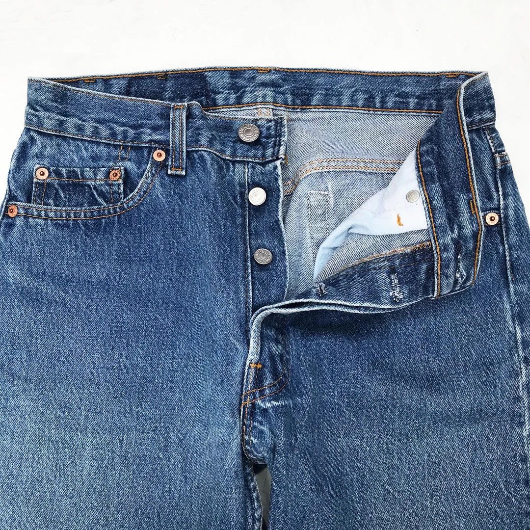 Levi's × Vintage Levi’s 1980 80s Vintage Tapered W29 L26 Blue Denim Jeans Size US 29 - 4 Thumbnail