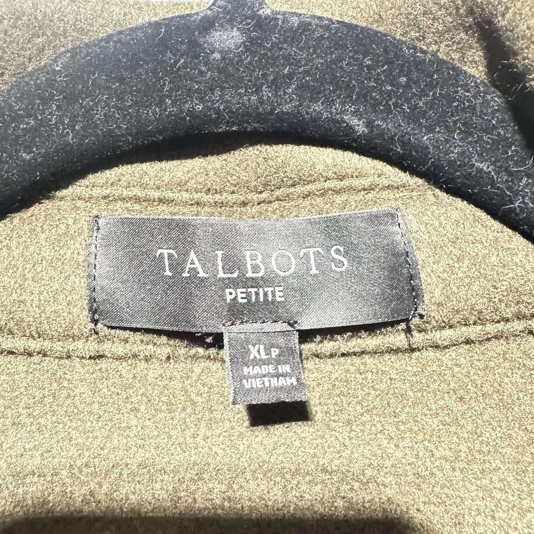 Talbots Talbots Wool Blend Bomber Jacket XL Petite Green Regular Fit Long Sleeve Pockets Adults Womens Velvet? Size XL / US 12-14 / IT 48-50 - 2 Thumbnail