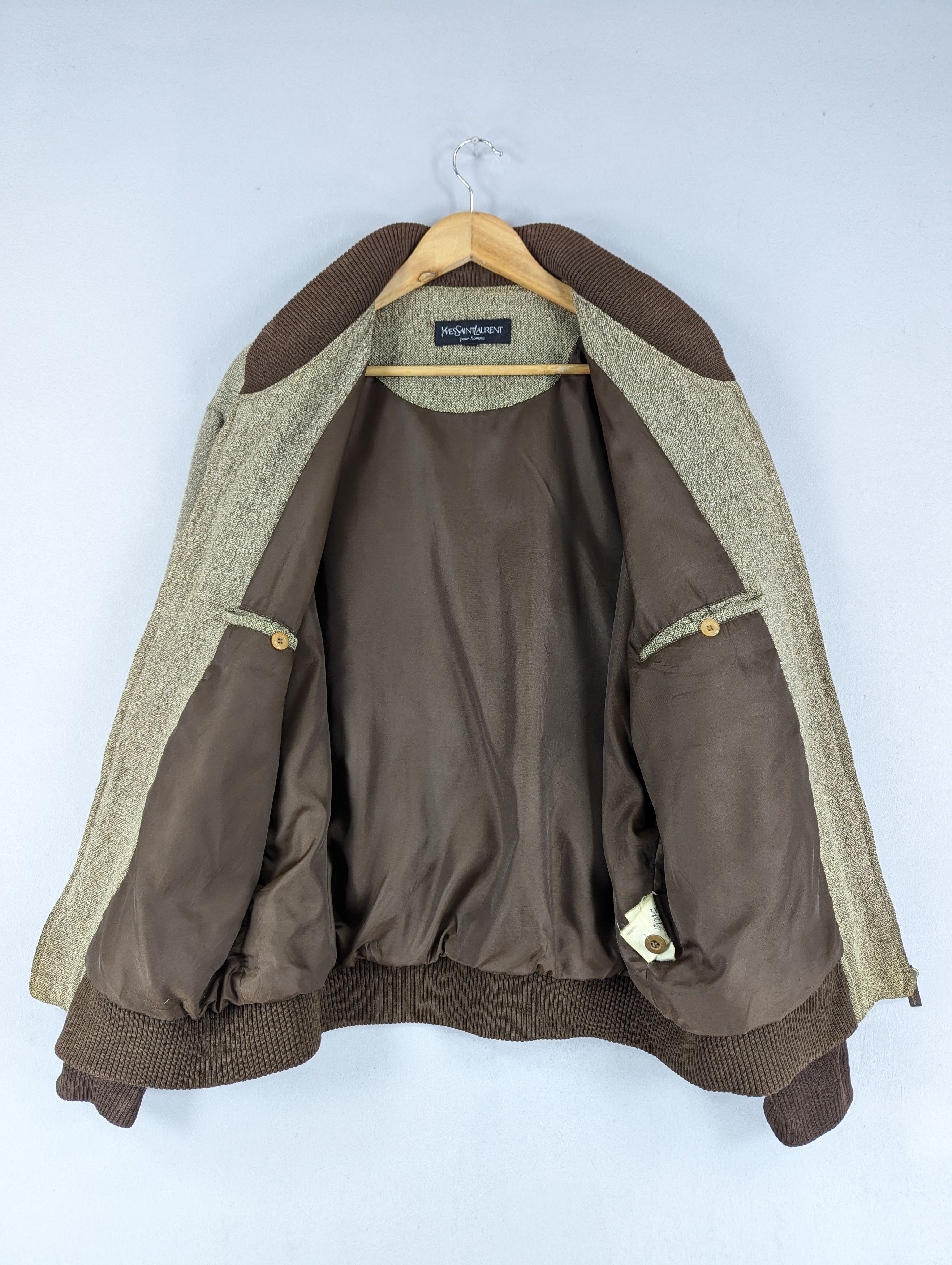 Yves Saint Laurent Vintage Yves Saint Laurent Ysl Distressed Bomber Jacket Size US L / EU 52-54 / 3 - 13 Thumbnail