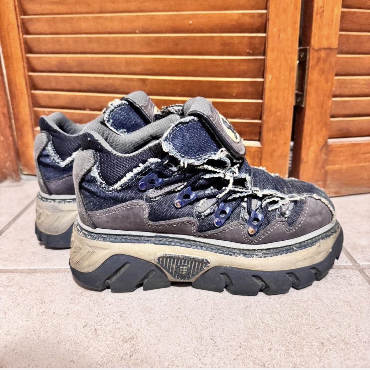 Vintage Gordon Jacks denim platform shoes Size US 7 / IT 37 - 2 Thumbnail