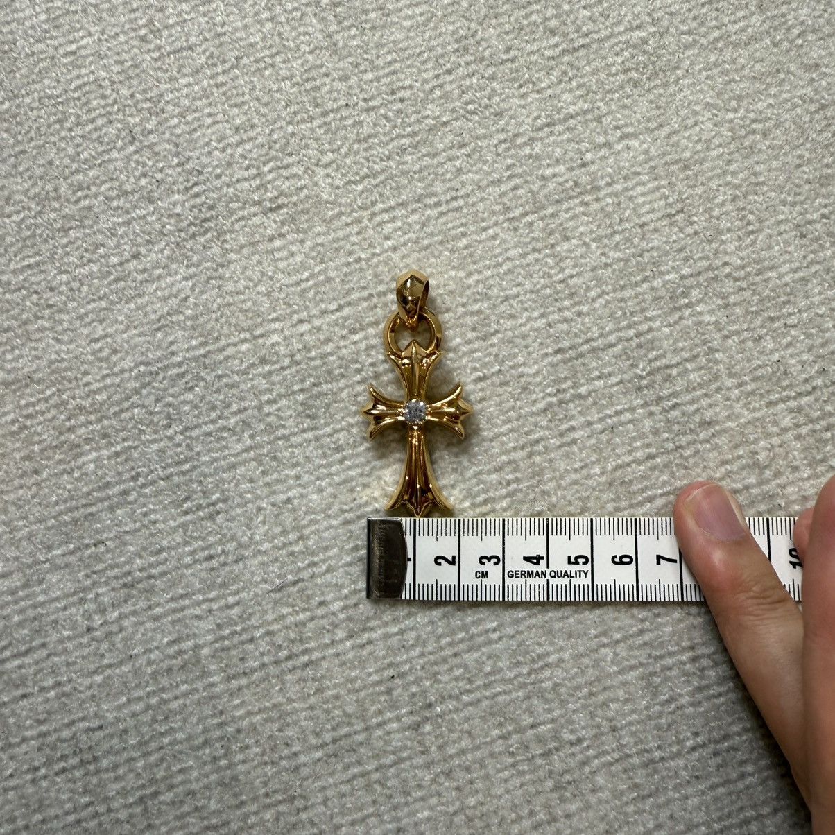 Chrome Hearts Chrome Hearts 22k Gold Cross Pendant with Diamond Size ONE SIZE - 6 Thumbnail