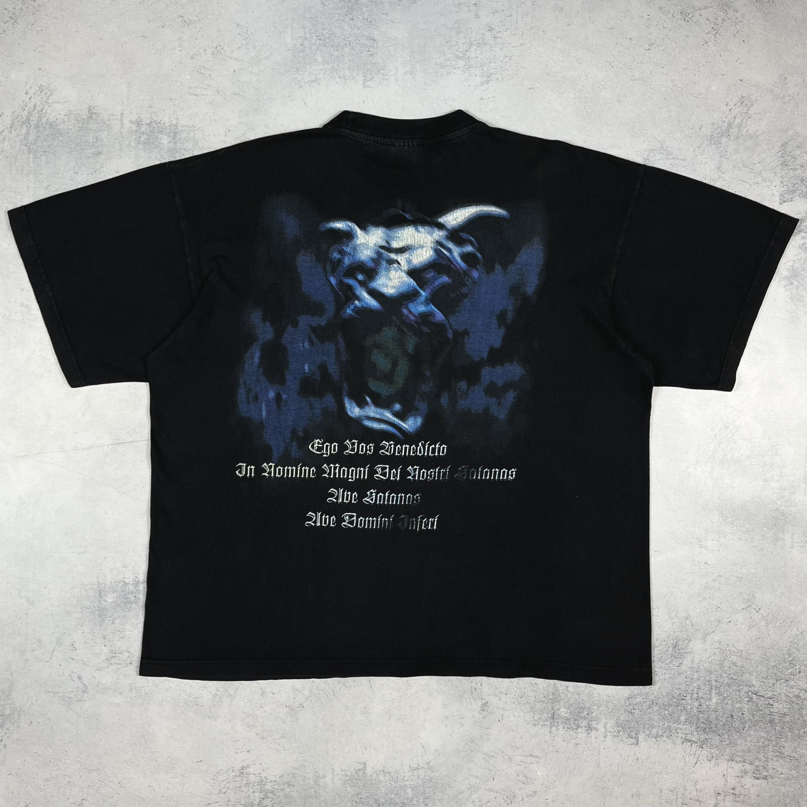 Band Tees Vintage Dark Funeral Vobiscum Satanas Metal T Shirt 1998 Size US XL / EU 56 / 4 - 14 Thumbnail