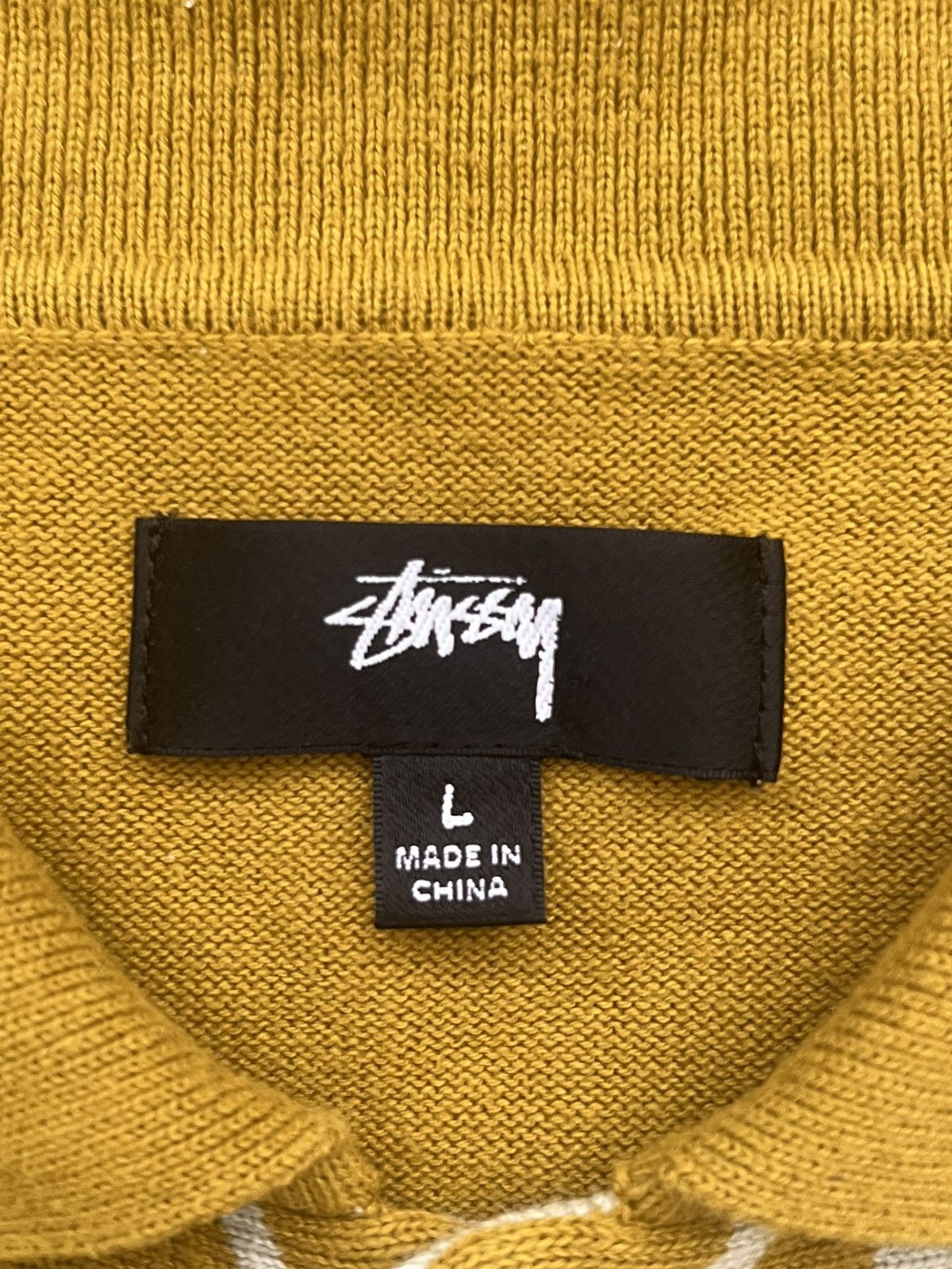 Stussy Stussy Striped Knit Long-sleeve Shirt, Yellow Size US L / EU 52-54 / 3 - 3 Thumbnail