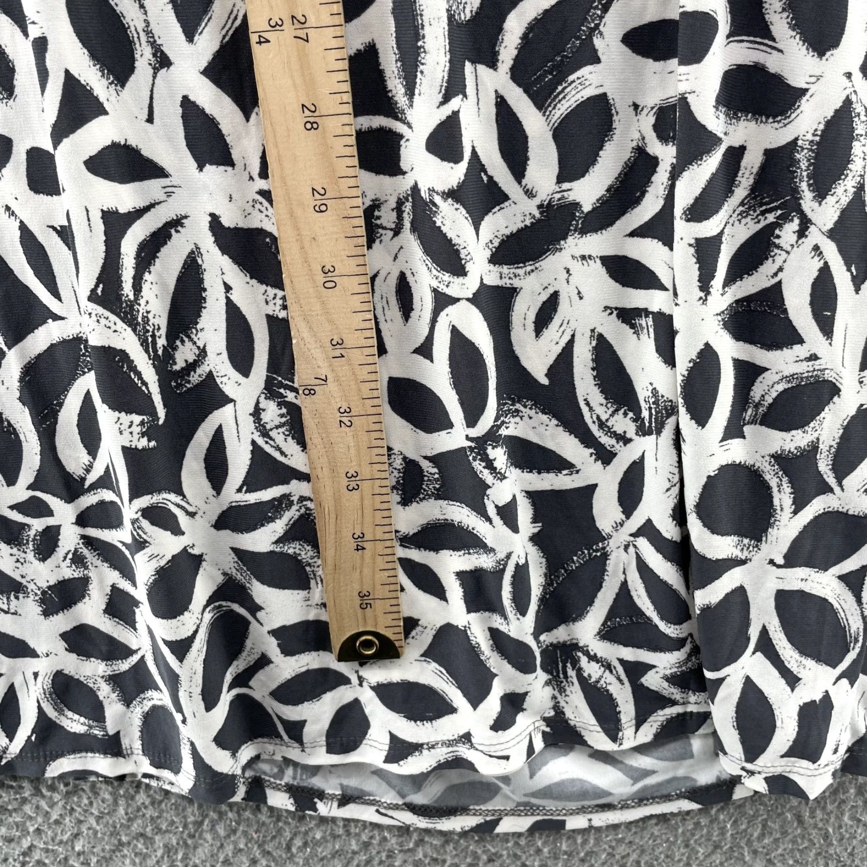 Ralph Lauren Lauren Ralph Lauren Midi Dress Womens 12 Black White Floral Slit Corpcore Formal Size XL / US 12-14 / IT 48-50 - 7 Thumbnail
