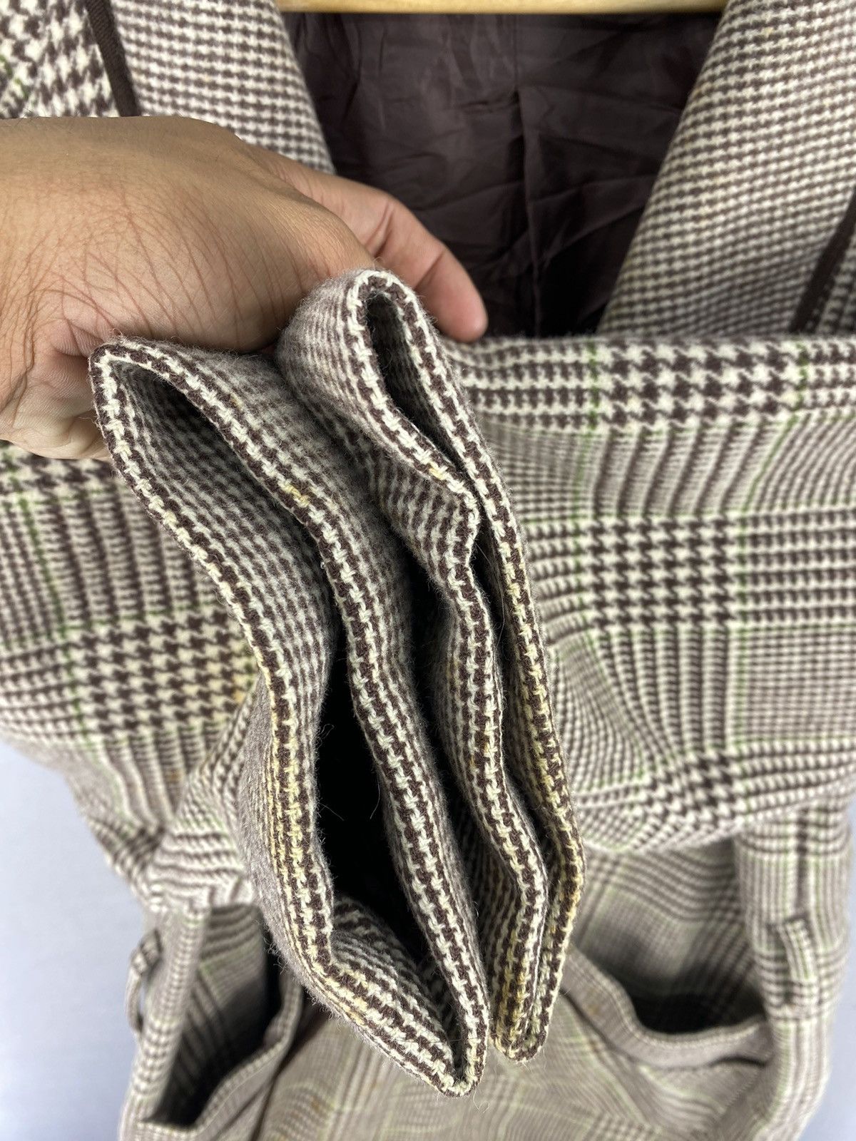 Designer Vintage Amour Homme Kimono Cardigan Houndstooth Size L / US 10 / IT 46 - 8 Thumbnail