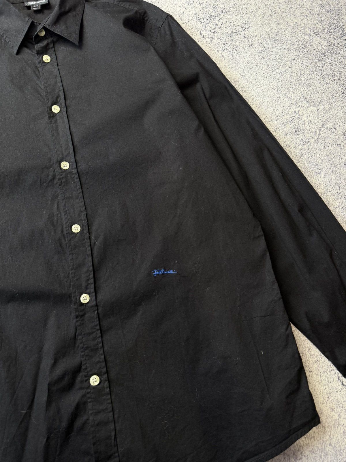 Just Cavalli × Vintage Vintage Just Cavalli Black Shirt Button Up Awant Garde Size US L / EU 52-54 / 3 - 9 Thumbnail