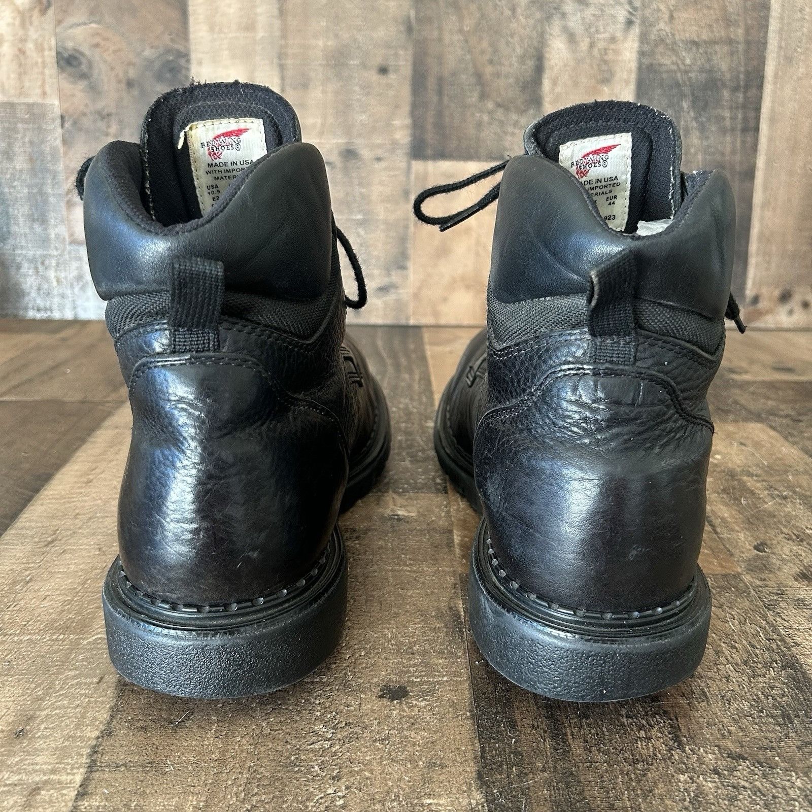 Red Wing Red Wing 923 Black Plain Toe Lace Up Work Boots Mens 10.5 EE Size US 10.5 / EU 43-44 - 9 Thumbnail