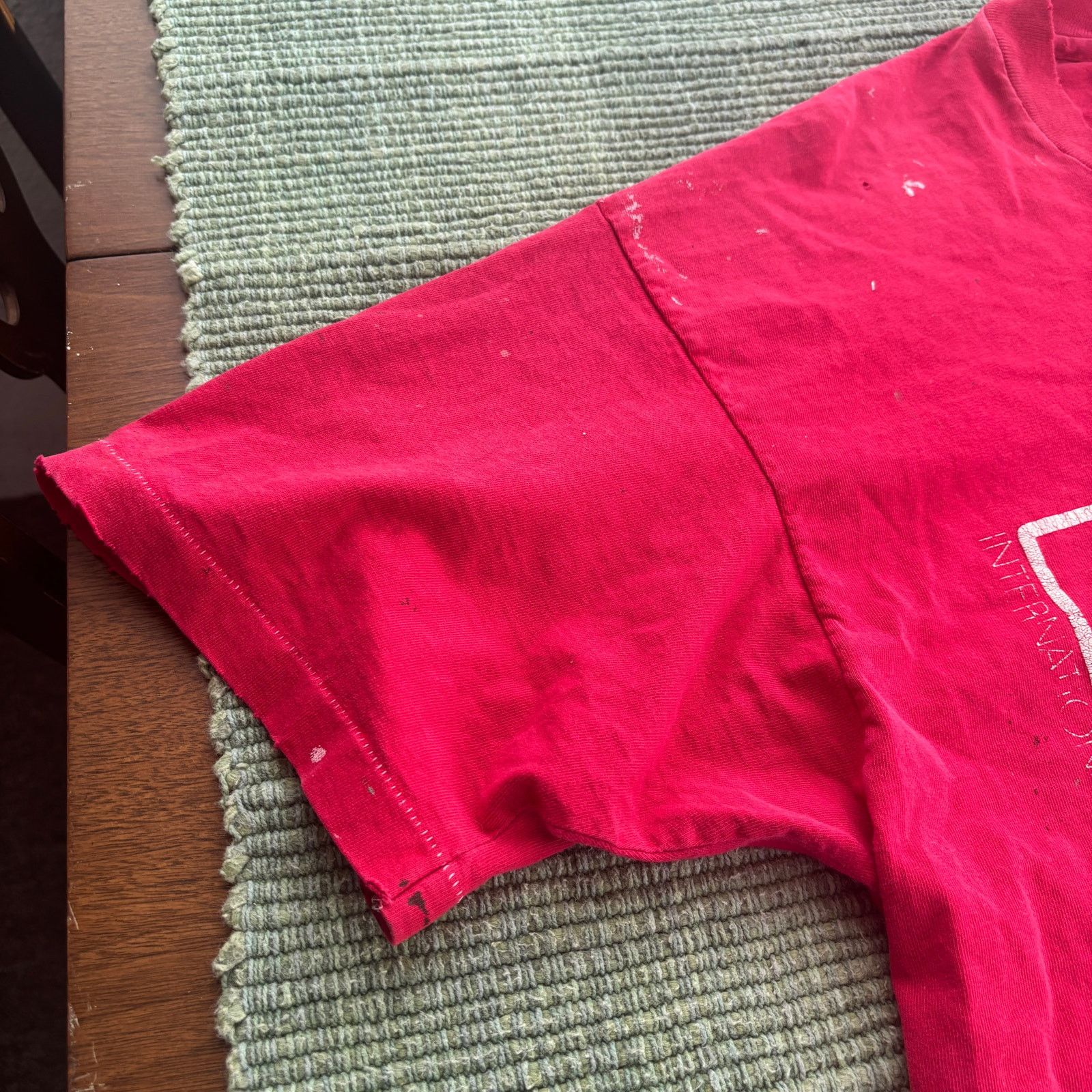Vintage Vintage 1990s Single Stitched Thrashed & Painted ENUF Tee Size US XL / EU 56 / 4 - 4 Thumbnail