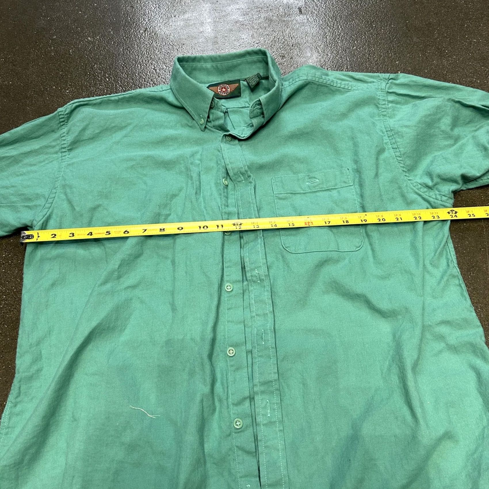 Faded Glory VINTAGE Button-Down Shirt Mens XL Green Long Sleeve Cotton Casual Pocket Oxford Size US XL / EU 56 / 4 - 5 Thumbnail