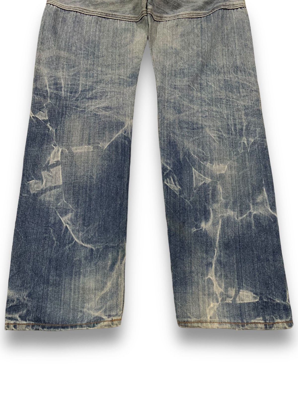 Hysteric Glamour Vintage Sacrifice Japan Selvedge Acid Wash Buckle Back Jeans Size US 30 / EU 46 - 18 Thumbnail
