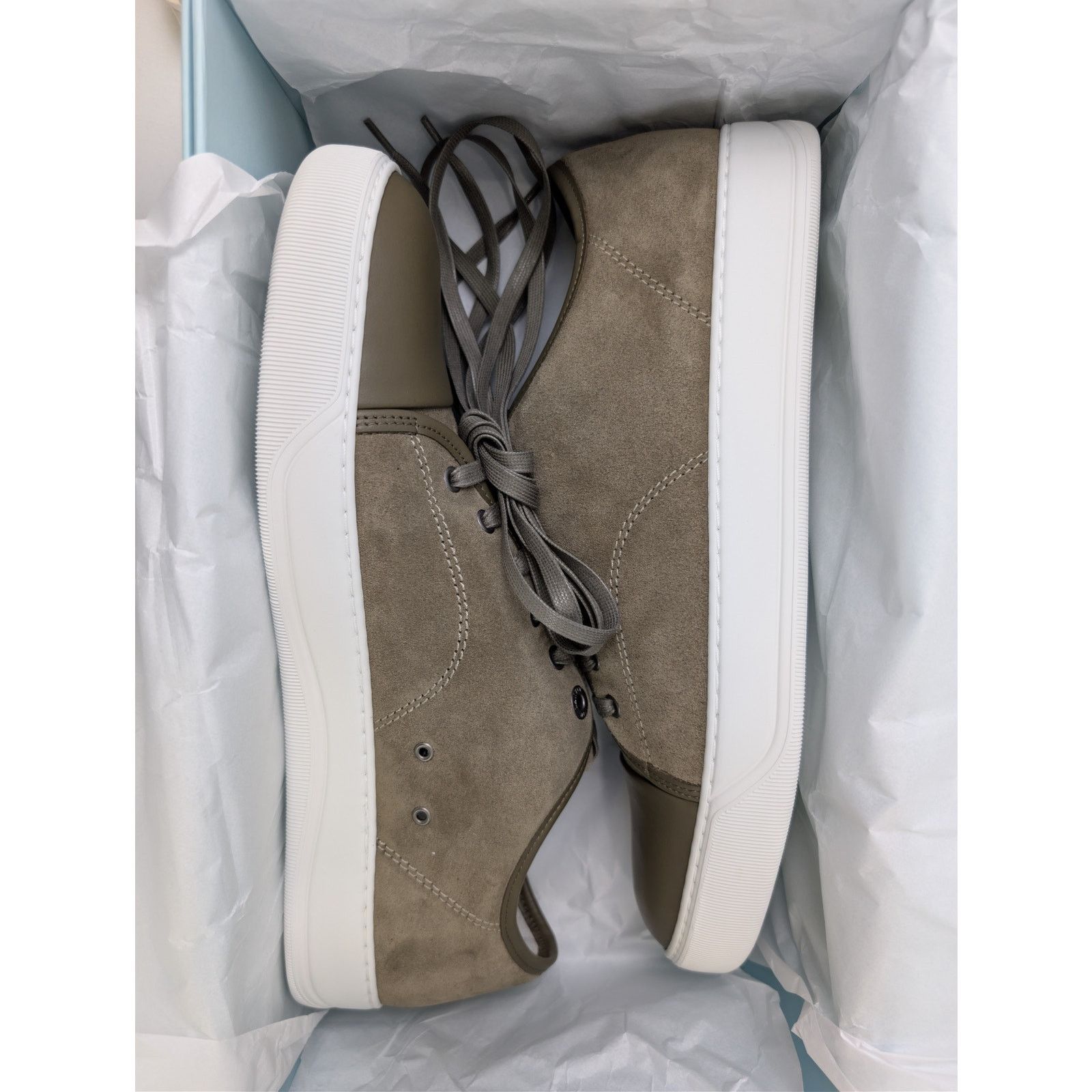 Lanvin o1rshd1 DBB1 Sneakers Shoe in Brown/White Size US 11 / EU 44 - 18 Thumbnail
